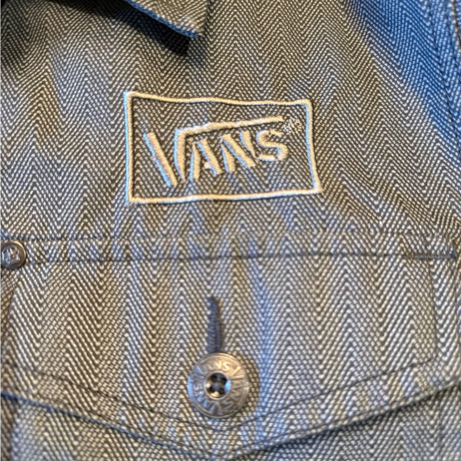 Vans Vans Size Medium Gray Herringbone Anorak Style Zip Jacket Size US M / EU 48-50 / 2 - 11 Thumbnail