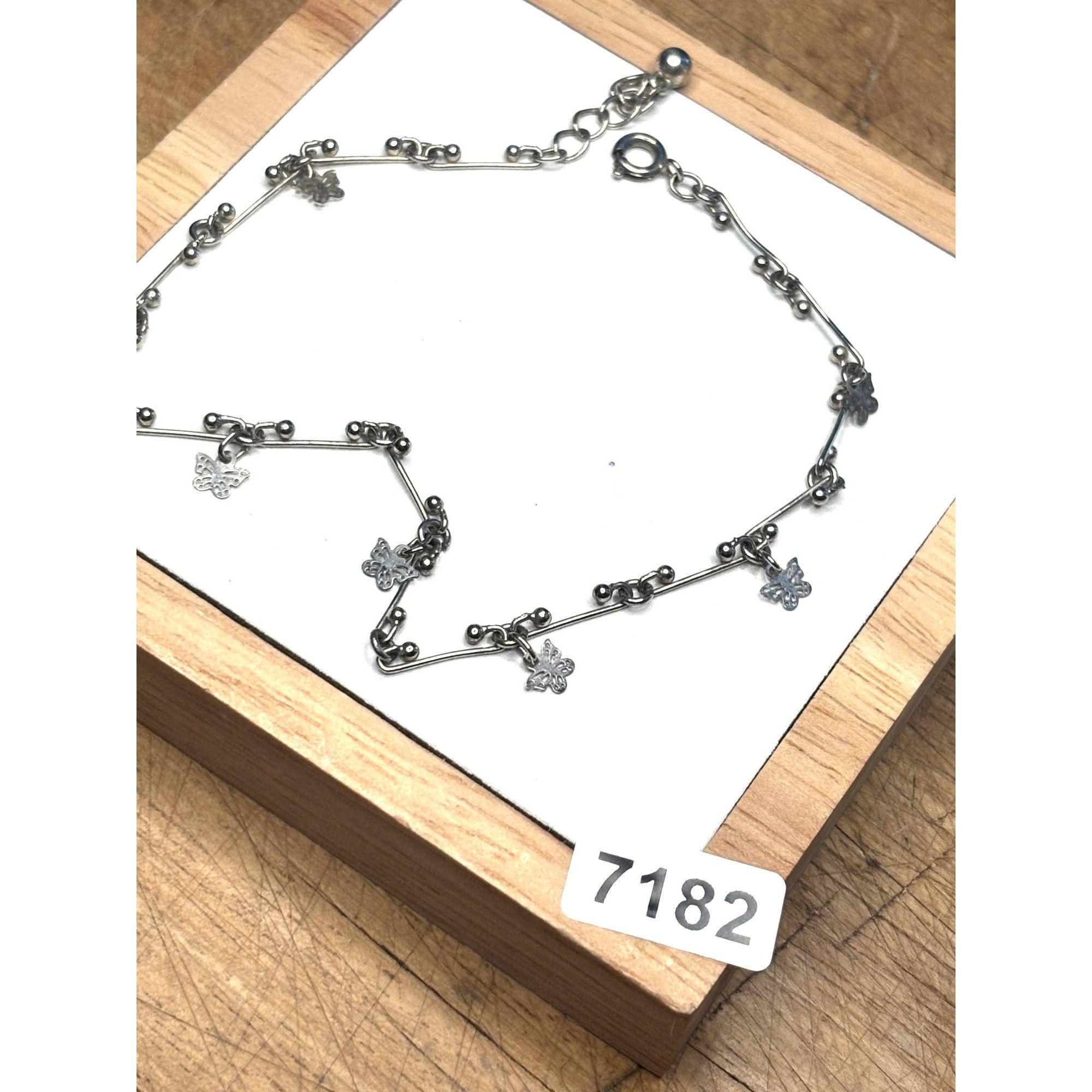 Other Silver Butterfly Charm Anklet With Adjustable Chain For Wome Size ONE SIZE - 4 Thumbnail