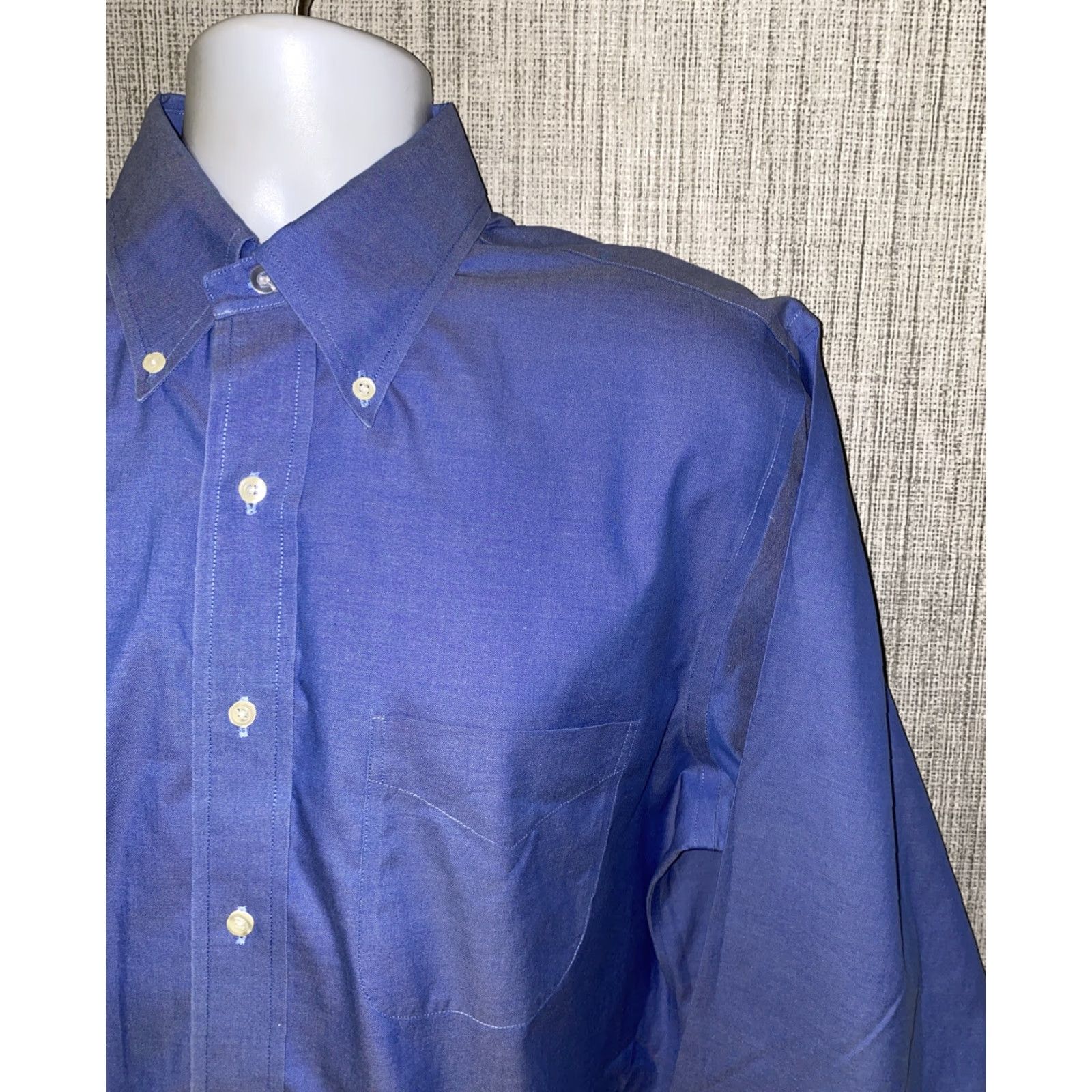 Brooks Brothers Brooks Brothers Mens Dress Shirt Blue Long Sleeve Non-Iron 16 1/2 Size 42R - 2 Thumbnail