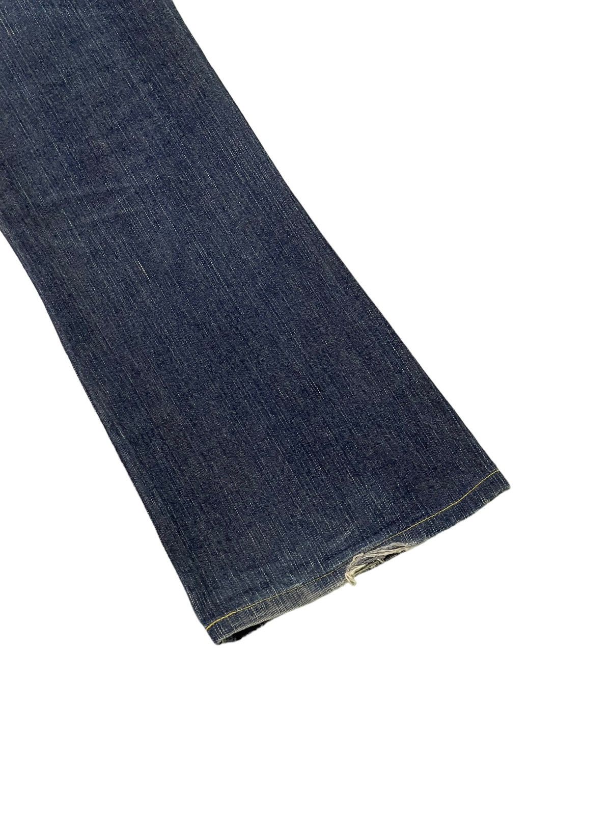 Japanese Brand Flare Jeans Edwin Japan Thrashed Distress Boot Cut 6🟦2 Size US 34 / EU 50 - 15 Thumbnail