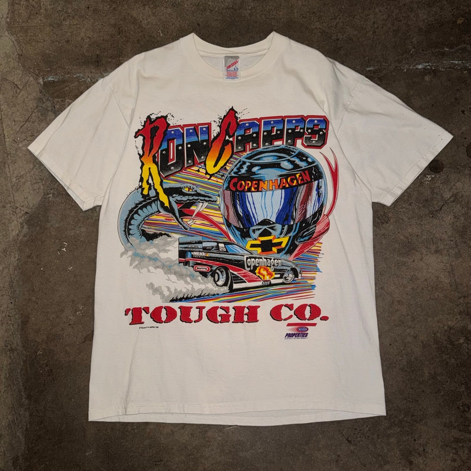Jerzees 1998 AMPRO Ron Capps Copenhagen Funny Car Tee Size US L / EU 52-54 / 3 - 1 Thumbnail
