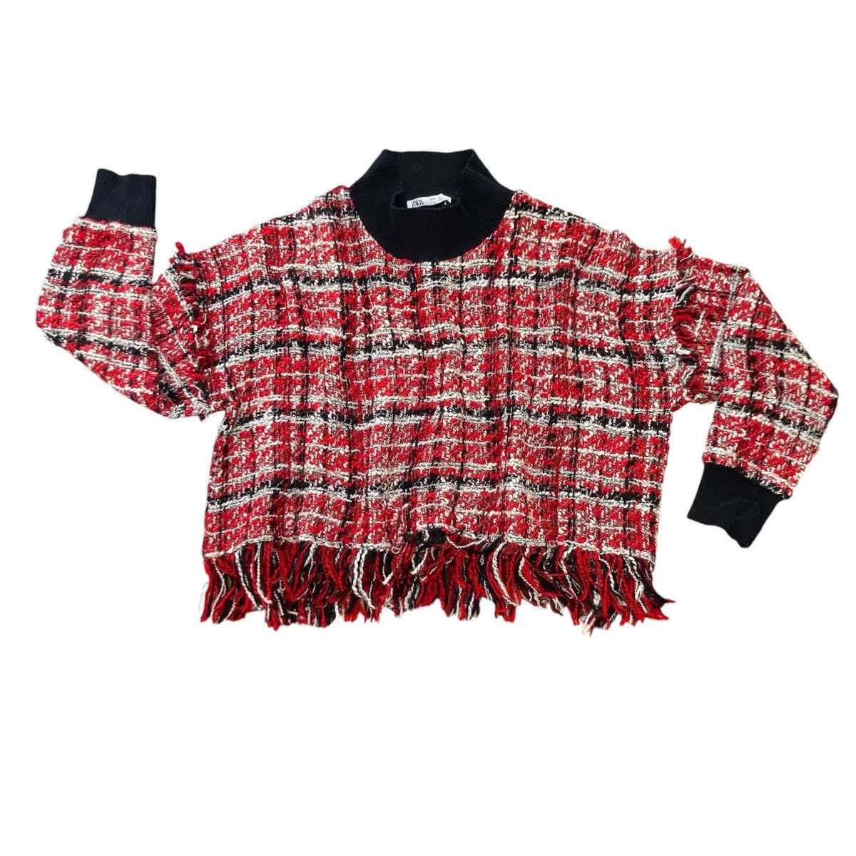 Zara ZARA TWEED SWEATER Size L / US 10 / IT 46 - 2 Thumbnail