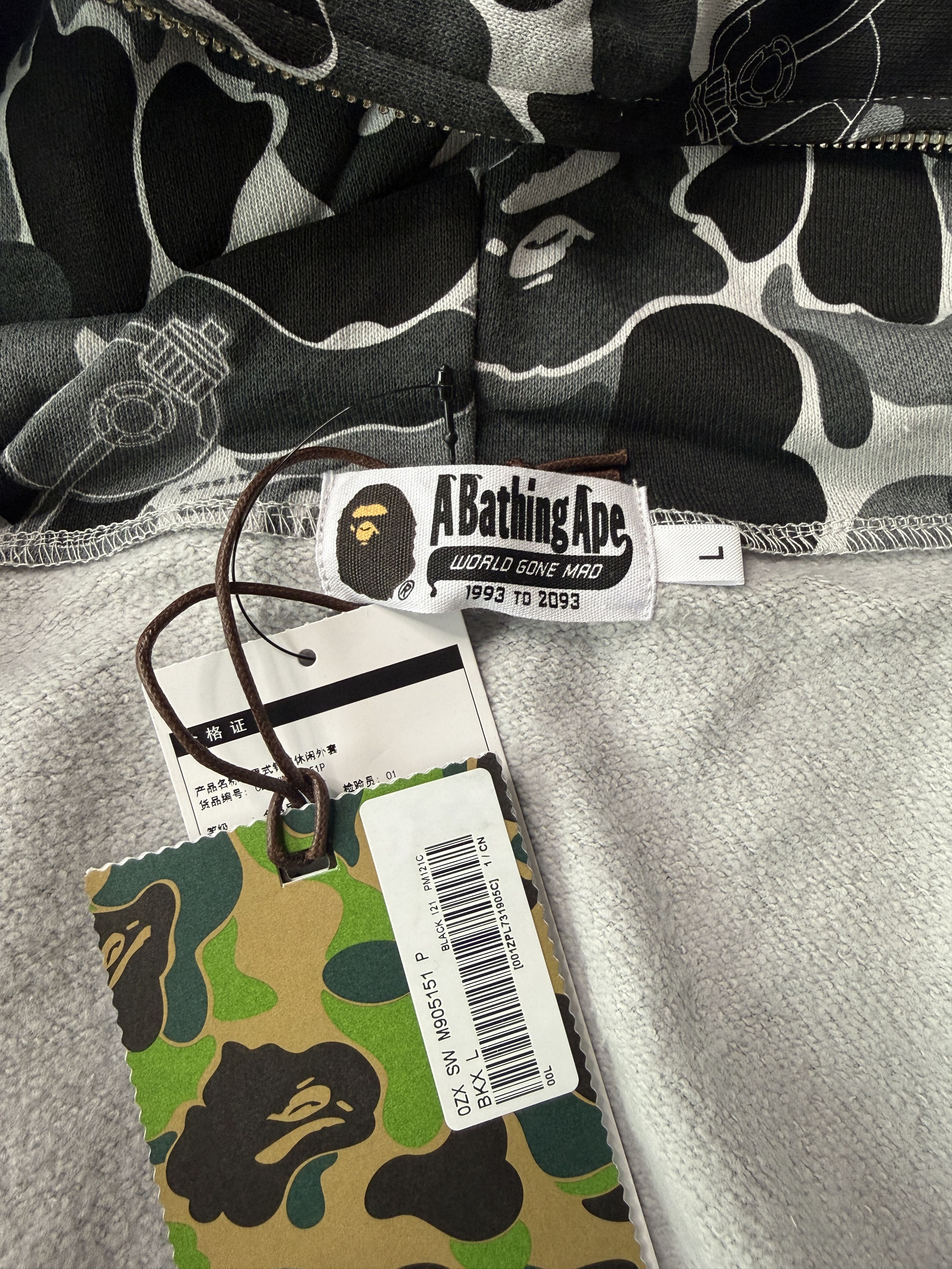 Bape BAPE X DEF JAM CAMO SHARK RELAXED FIT FULL ZIP HOODIE Size US L / EU 52-54 / 3 - 12 Thumbnail