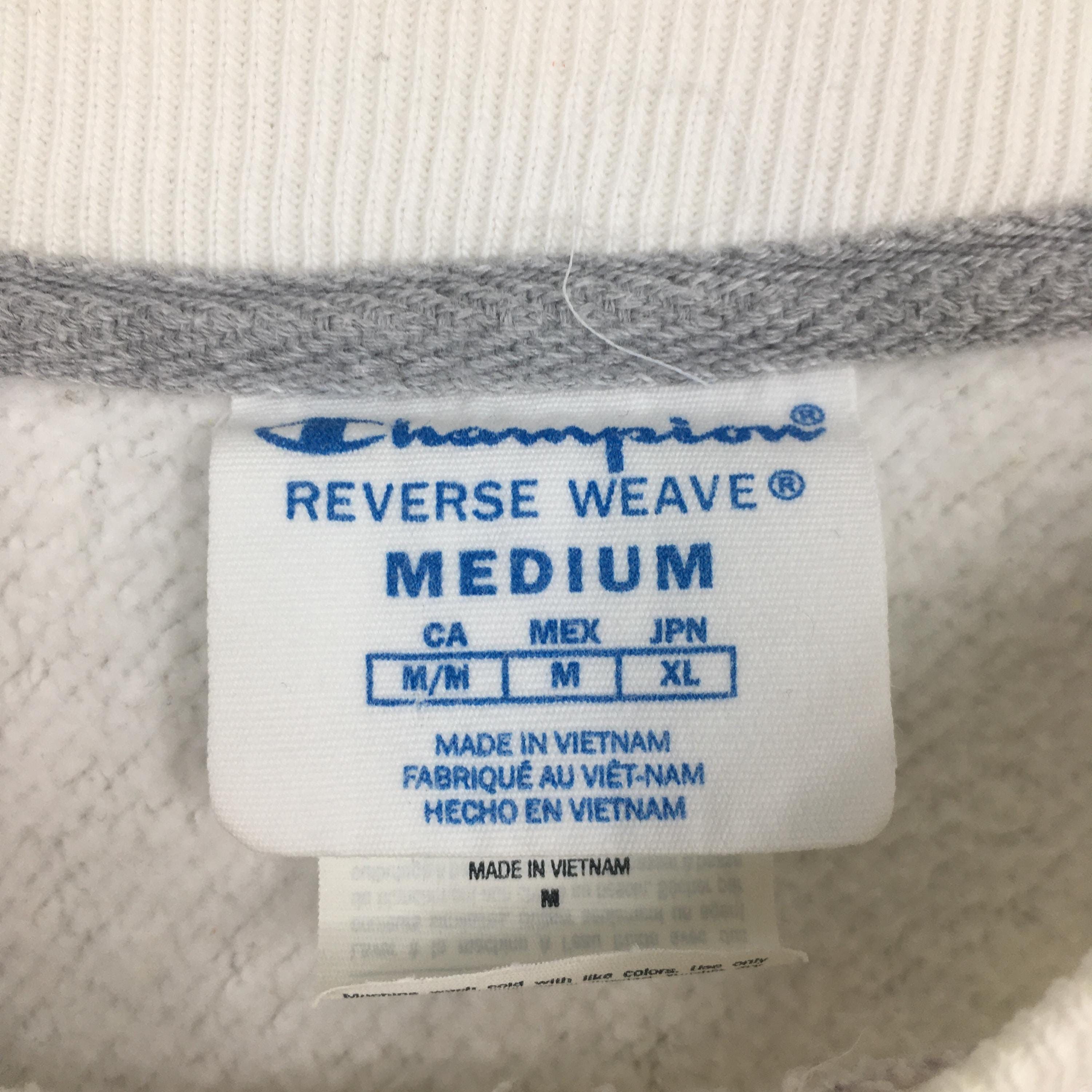 Champion × Vintage Vintage Y2K Champion Reverse Weave White Sweatshirt Medium Size US M / EU 48-50 / 2 - 6 Thumbnail