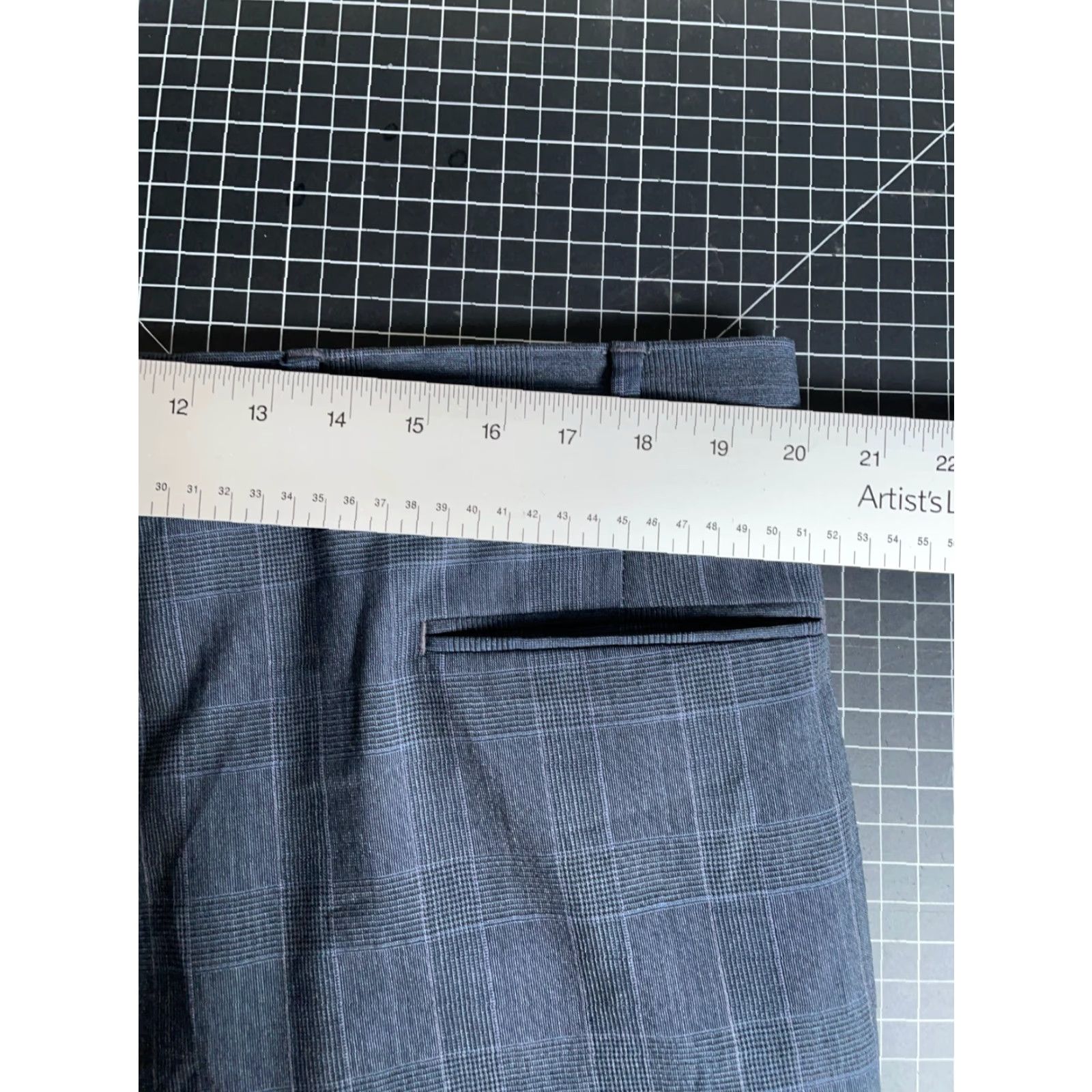 Doublet Unbranded Wool Dress Pants Blue Check Straight Leg 39 Regular Wool Double Pleat Trousers Mens Size US 40 / EU 56 - 5 Thumbnail