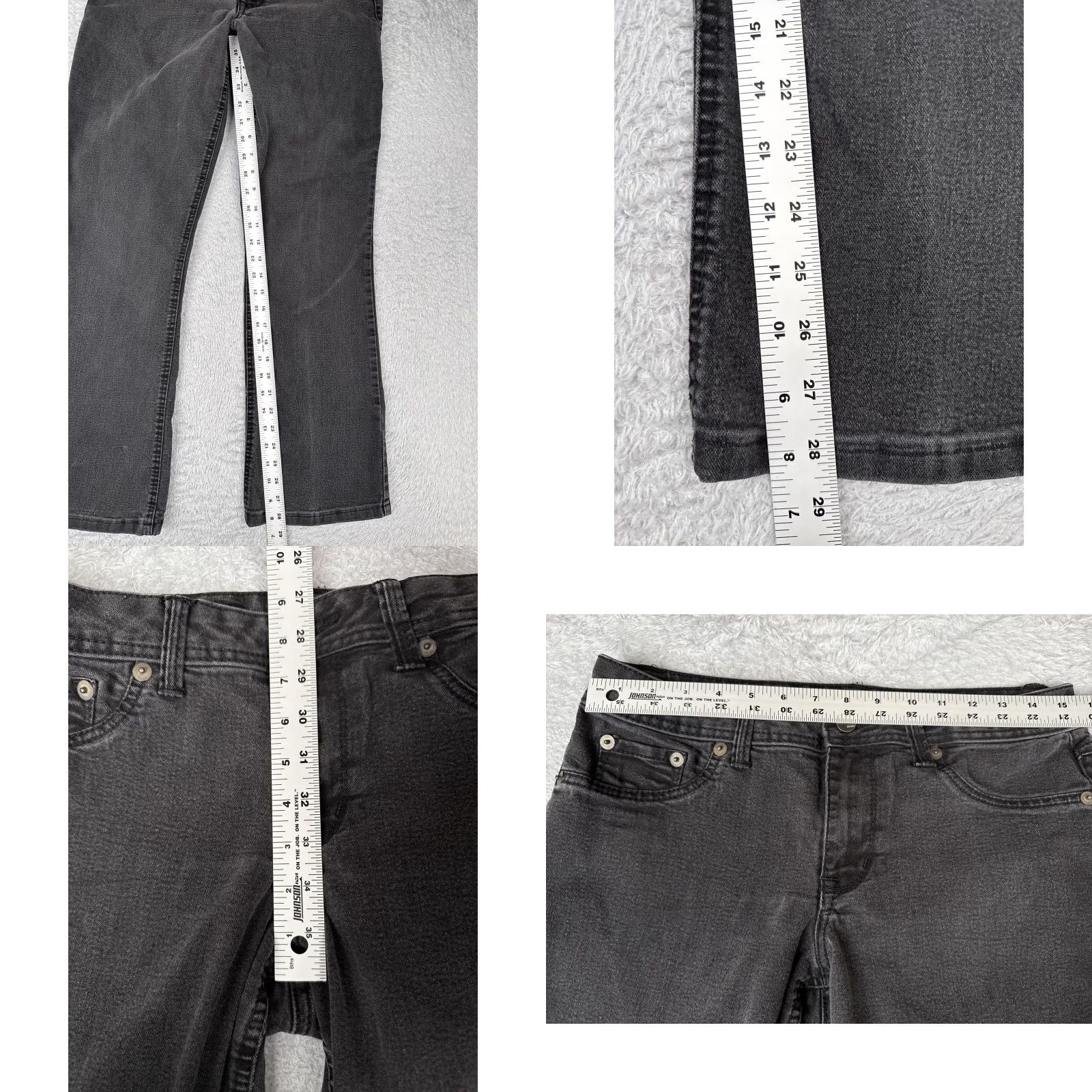 Denime a.n.a Jeans Women 8P Short Gray Black Boot Cut Stretch Denim Mid Rise Comfort Shirt Size 30" / US 8 / IT 44 - 8 Thumbnail
