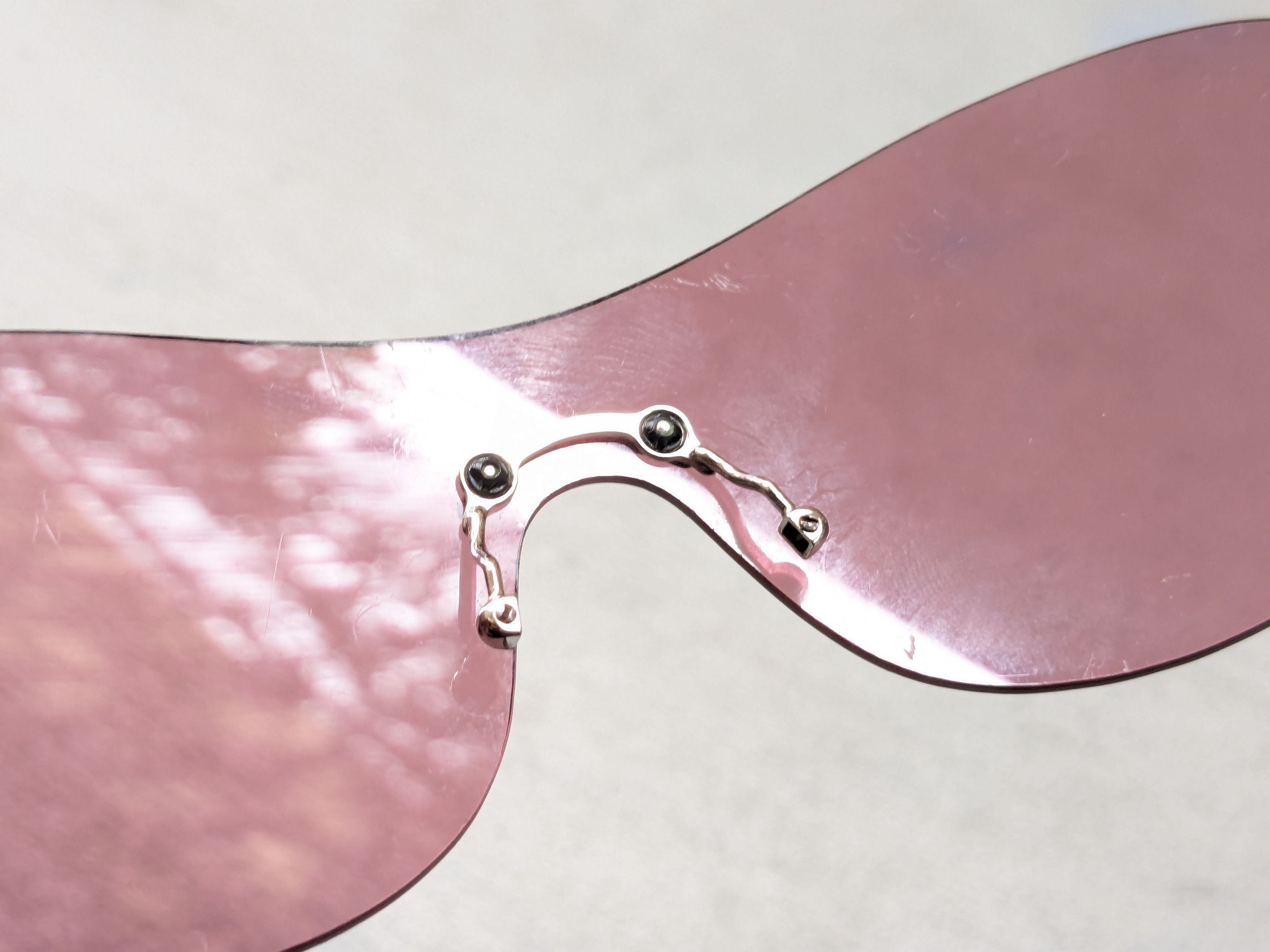 Gucci × Vintage Gucci Sunglasses GG2448/N/S Pink Vintage Y2K Shiled Size ONE SIZE - 11 Thumbnail
