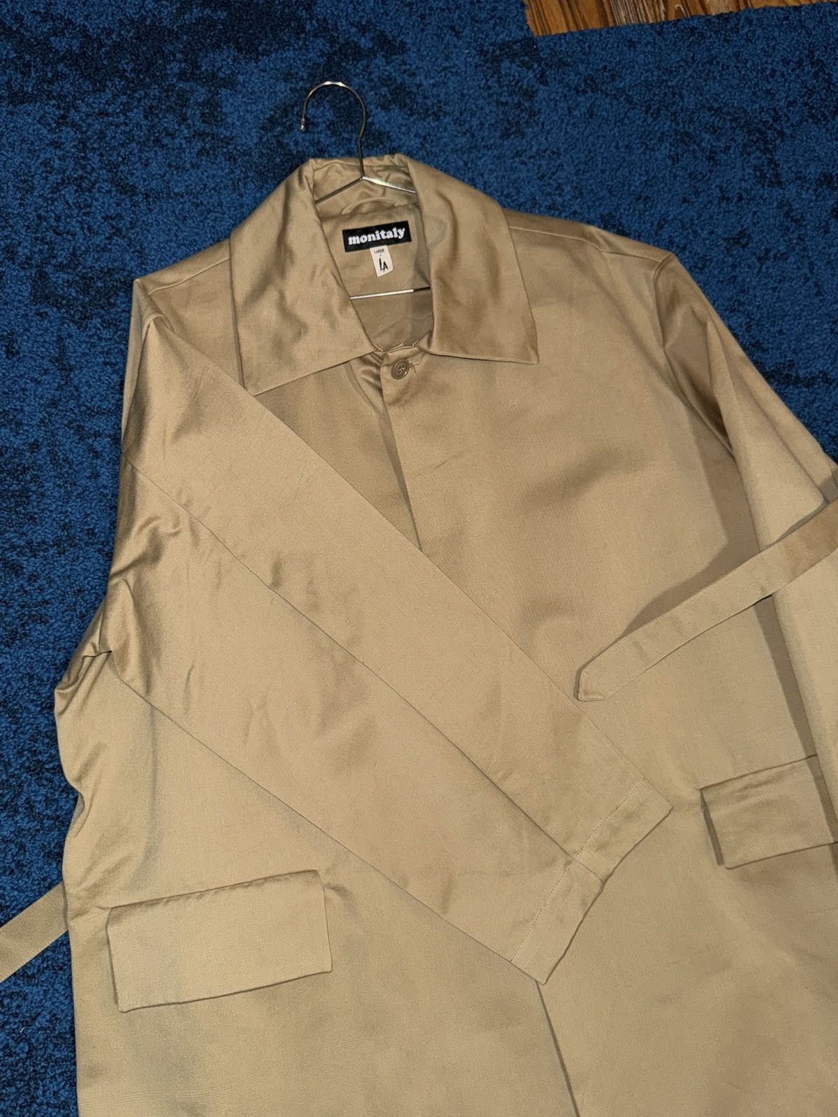 Monitaly Monitaly Beige Trench Coat Sz 42 Size US M / EU 48-50 / 2 - 3 Thumbnail