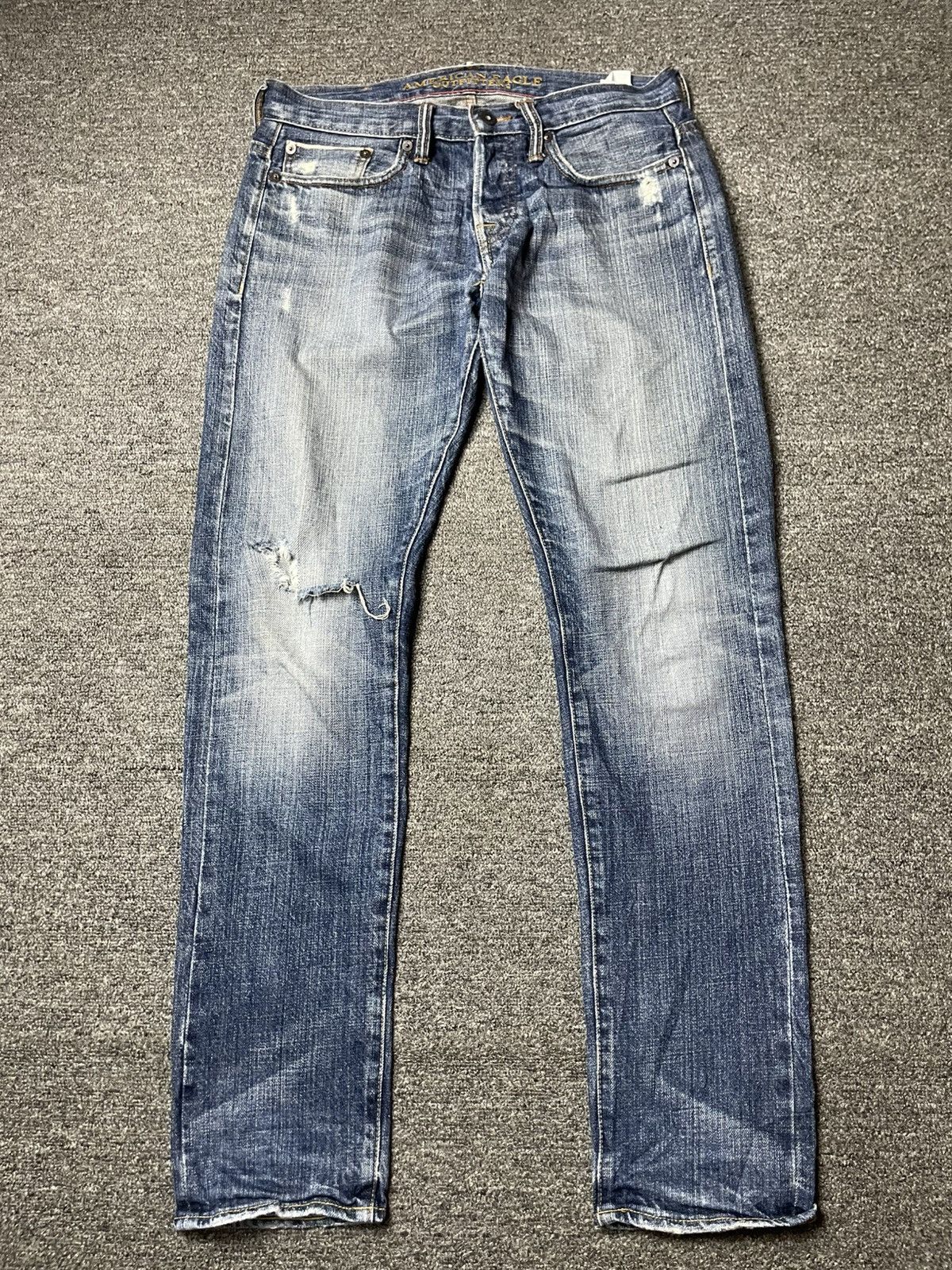 American Eagle Outfitters × Vintage American Eagle Outfitters Distressed Denim Jeans (92) Size US 30 / EU 46 - 1 Thumbnail