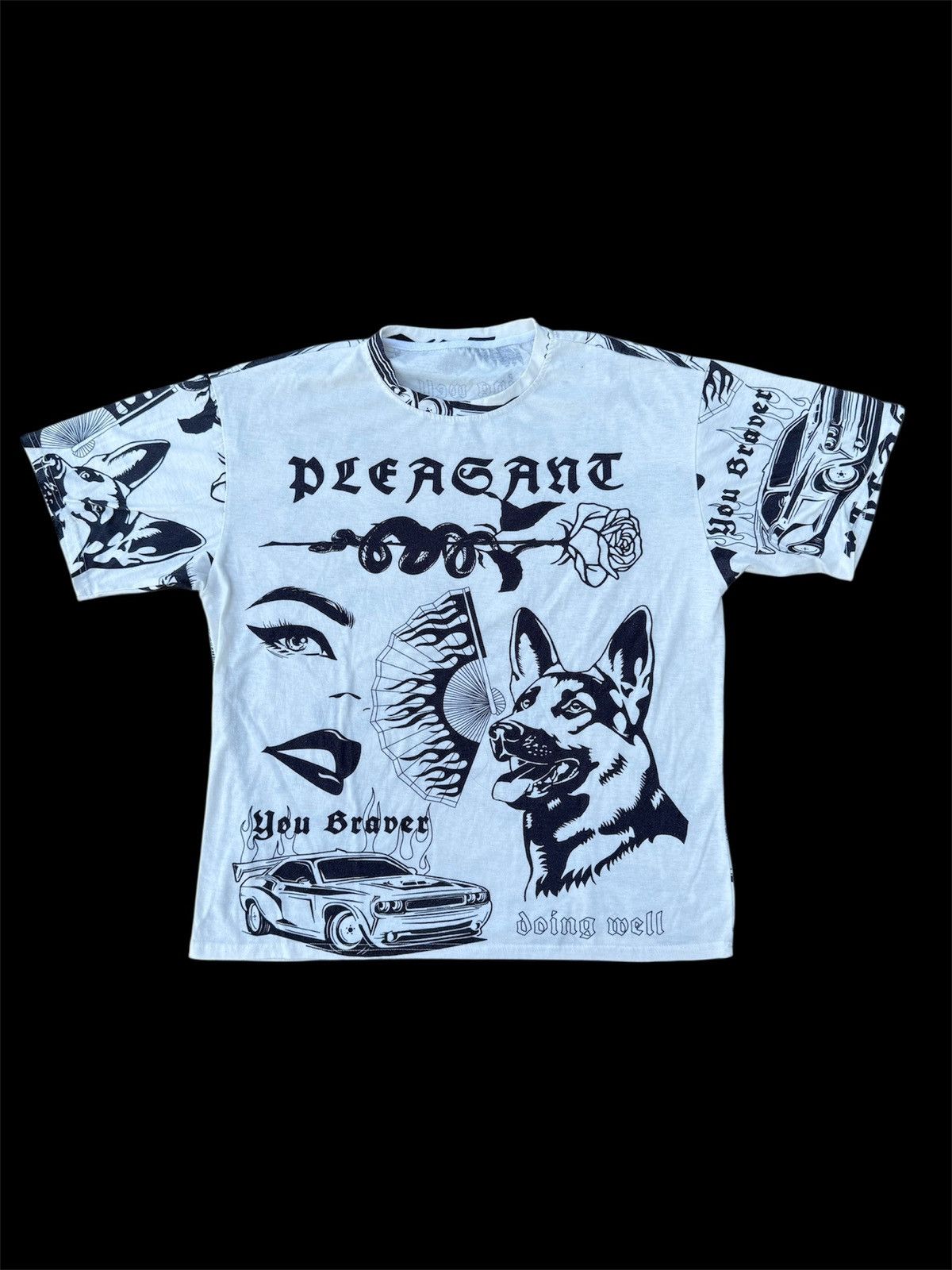 Hysteric Glamour × Japanese Brand JAPAN DESIGN PLEASANT ROSE GERMAN SHEPHERD OVERPRINT RARE Size US L / EU 52-54 / 3 - 1 Thumbnail