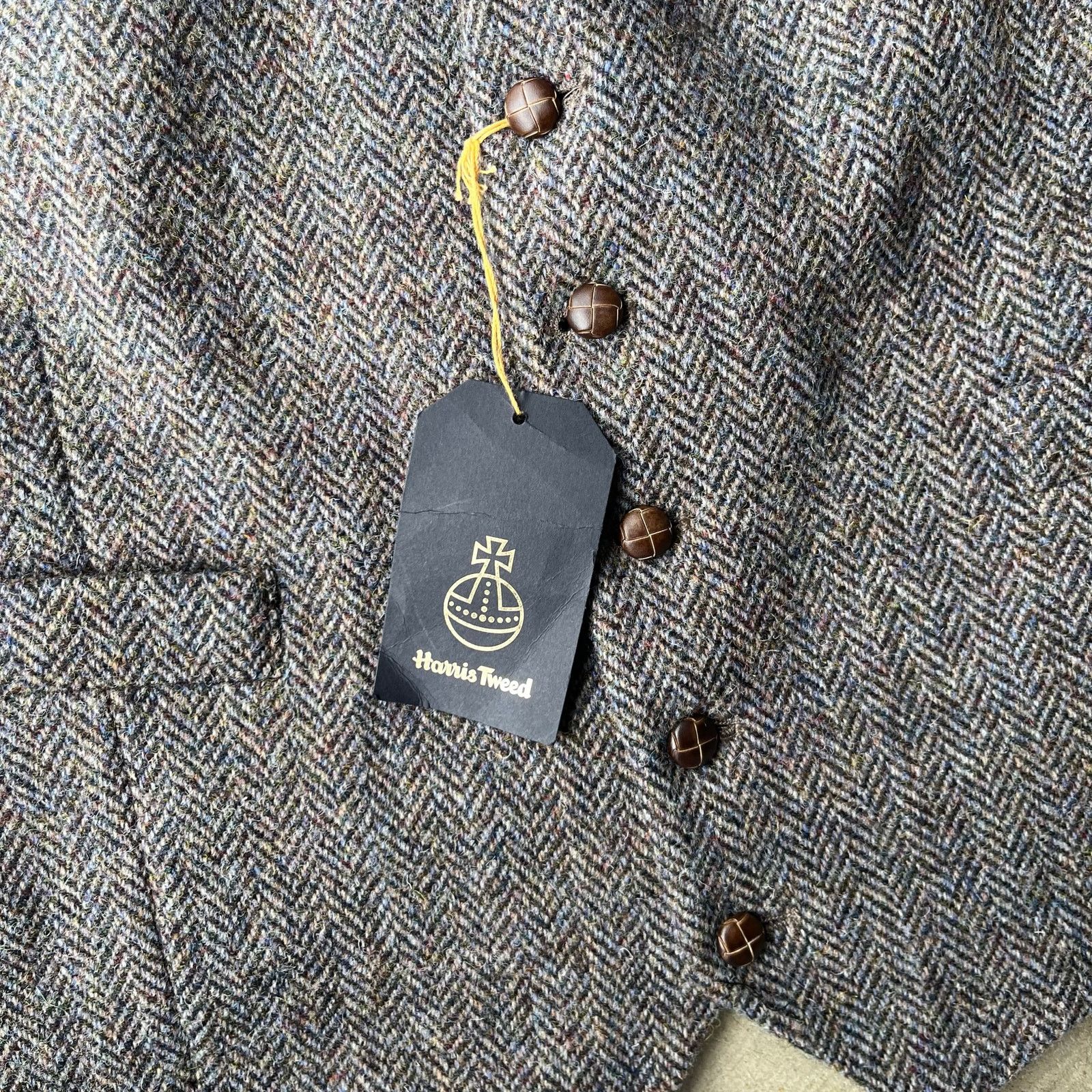 Vintage Harris Tweed Gray Wool Waistcoat Tweed Vest Gilet Men's L 50 Size US L / EU 52-54 / 3 - 2 Thumbnail