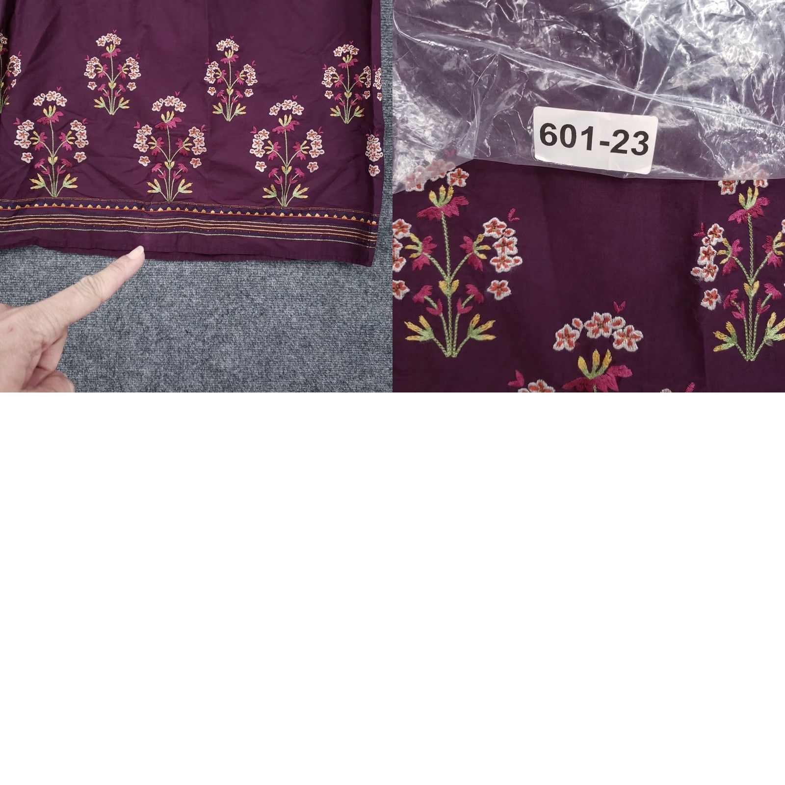 Talbots Talbots Skirt Purple Floral Embroidered Straight Pencil Beaded Boho Mini Women 8 Size 30" / US 8 / IT 44 - 9 Thumbnail