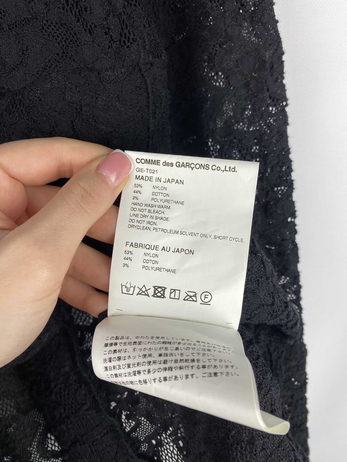 Comme des Garcons BNWT! Comme Des Garçons floral lace long sleeve top tunic Size S / US 4 / IT 40 - 12 Thumbnail