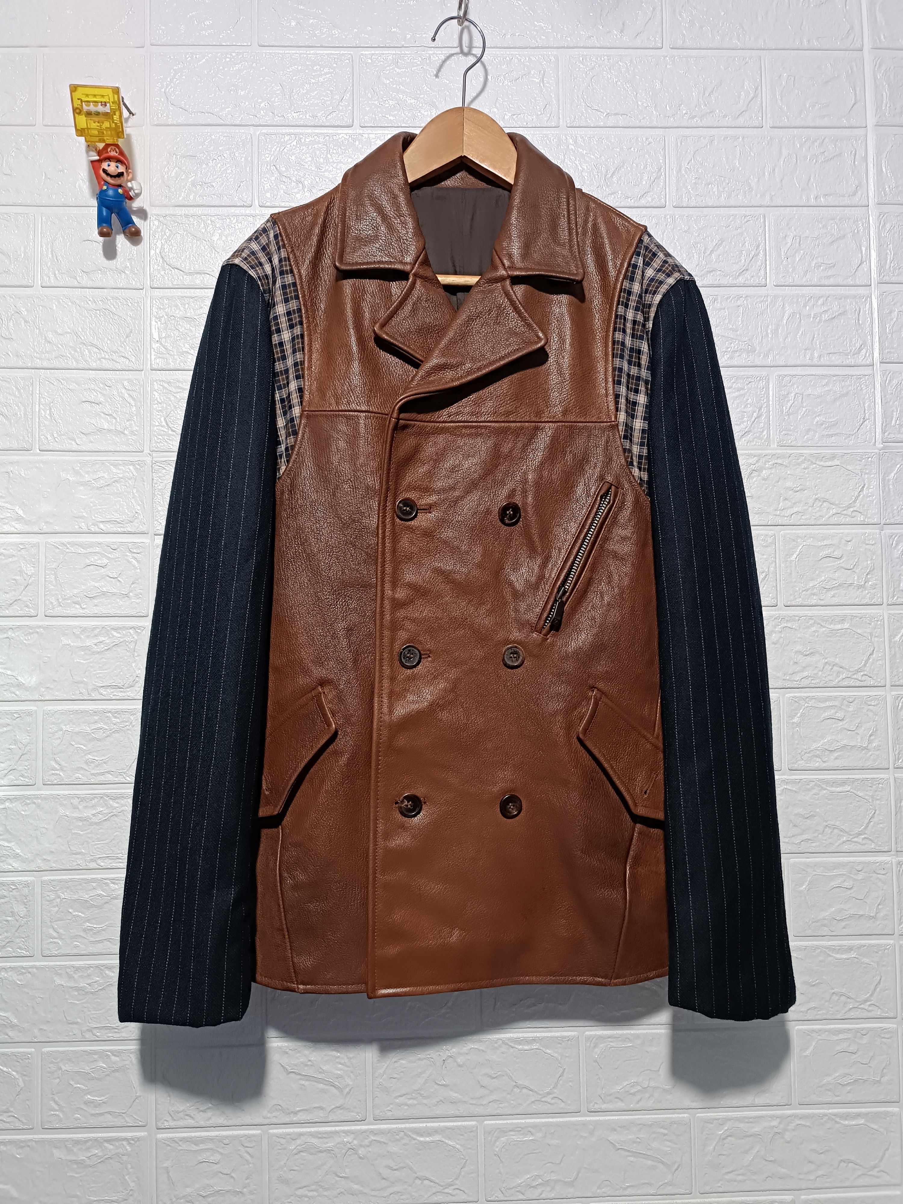 Japanese Brand Intermezzo Limited Edition Leather Double Breasted Jacket Size US L / EU 52-54 / 3 - 1 Thumbnail