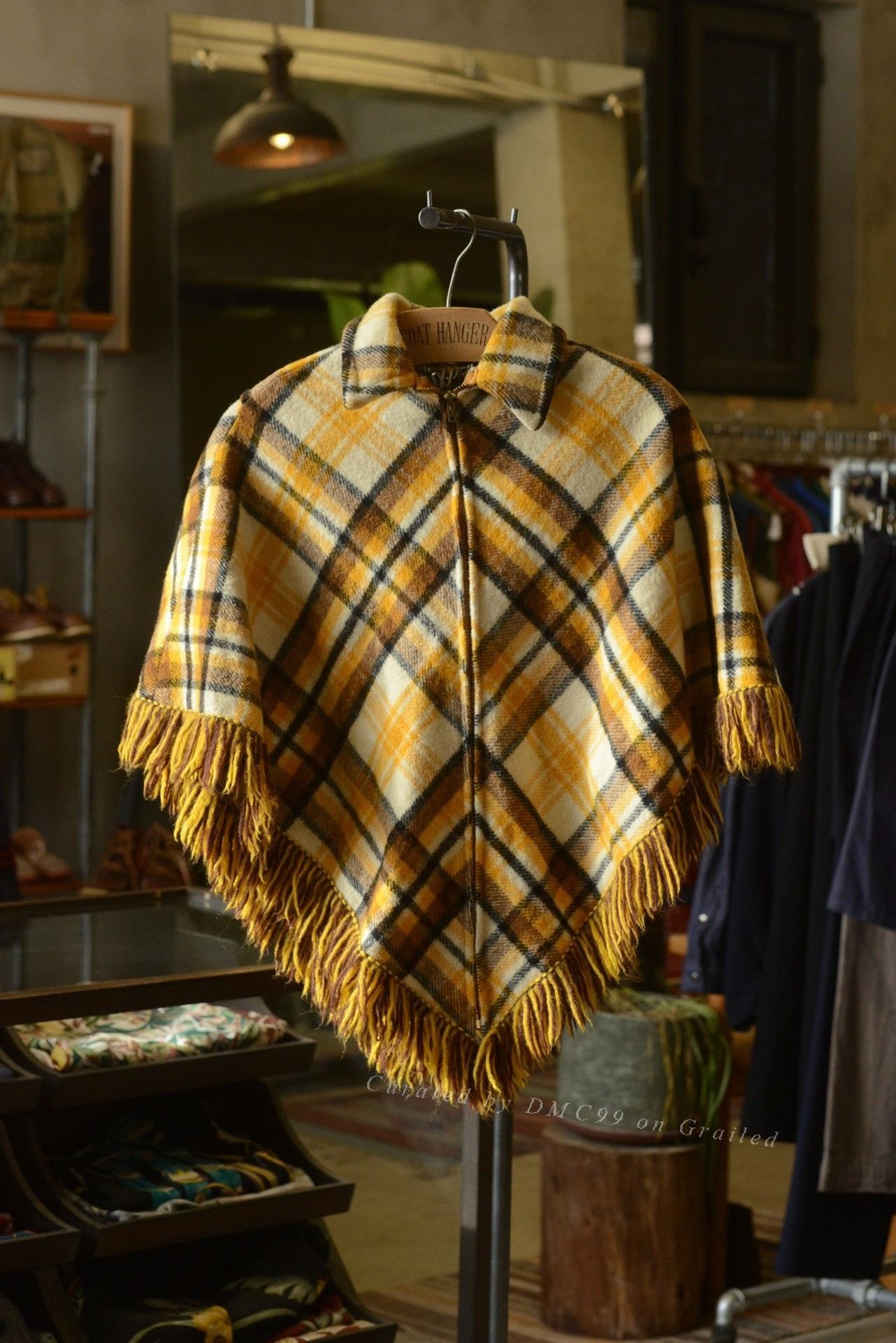 Rockmount Ranch Wear Pioneer Wear 1970s Plaid Fringe Shawl Size ONE SIZE - 1 Thumbnail