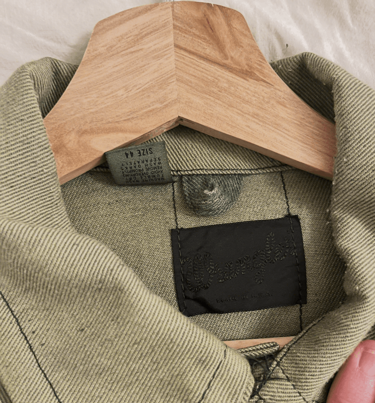 Wrangler Khaki Green Wrangler 1960s army denim jacket Size US M / EU 48-50 / 2 - 2 Thumbnail
