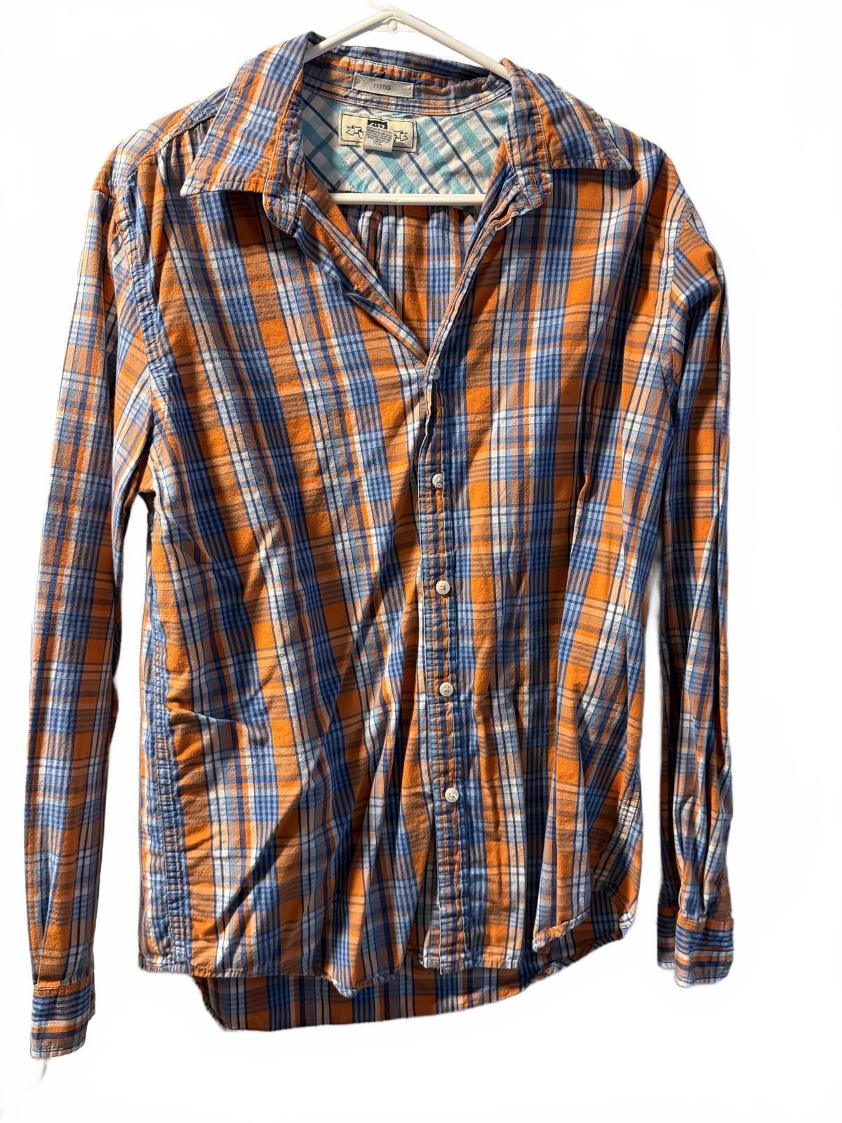 Club Room Club Room Men's Fitted Pembroke Plaid Button-Up Shirt Size L Size US L / EU 52-54 / 3 - 4 Thumbnail