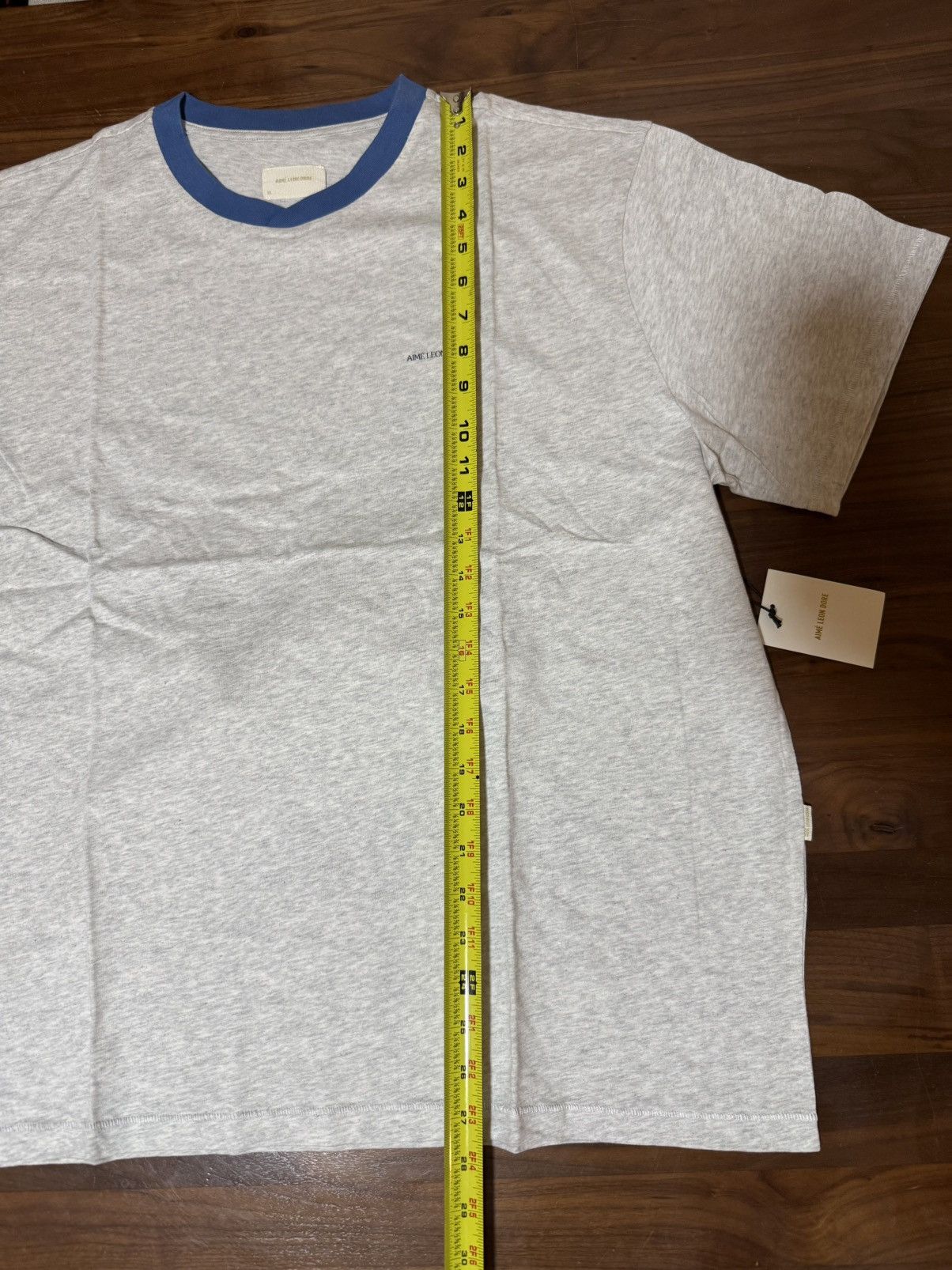 Aime Leon Dore Aime Leon Dore ALD Marina Ringer Collar Tee Grey size XL Size US XL / EU 56 / 4 - 4 Thumbnail