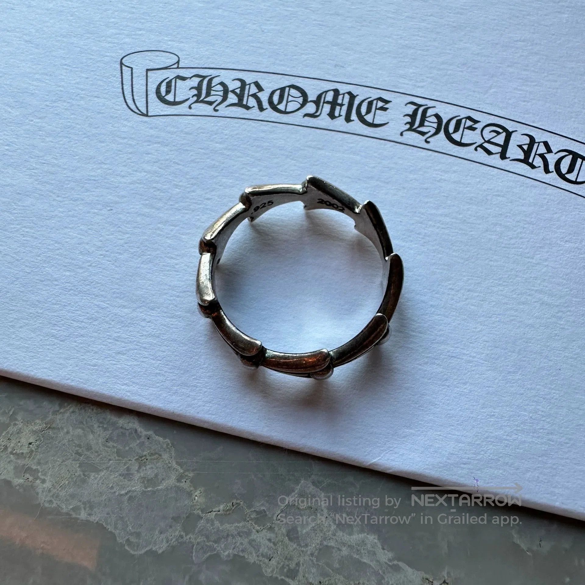 Chrome Hearts chrome hearts 925 silver fishbone ring size 10.5. Size ONE SIZE - 6 Thumbnail