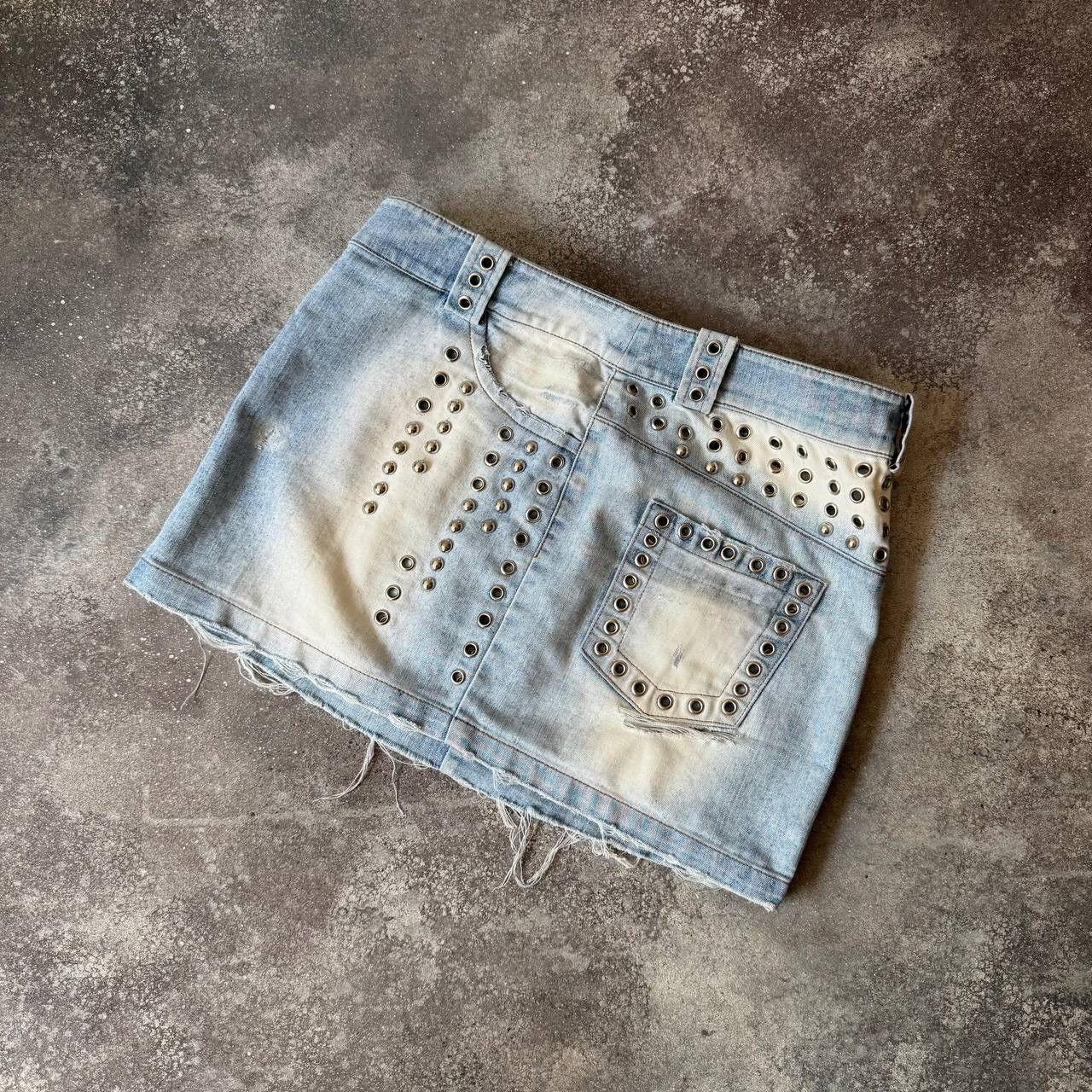 20471120 × Hysteric Glamour × Japanese Brand Opium Y2K Super Sexy Distressed Mini Skirt Size 32" / US 10 / IT 46 - 8 Thumbnail