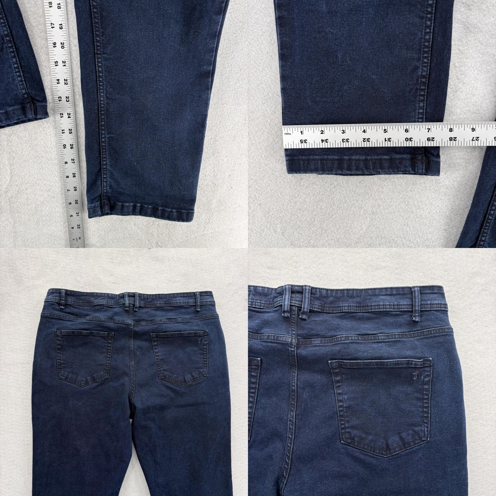 Denime The Perfect Jean NYC Skinny Jeans Mens 42x32 Blue Dark Wash Stretch Denim Casual Jeans Skinny Mens 42 Blue Dark Wash Denim Casual Size US 42 / EU 58 - 8 Thumbnail