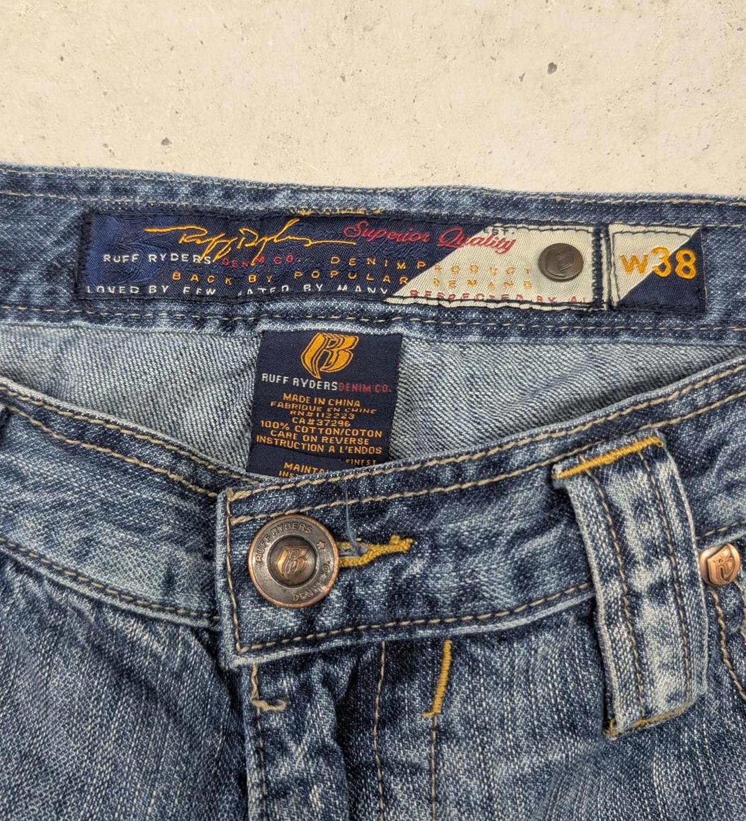 Ruff Ryders Vintage Y2K Ruff Ryder Denim Wide Leg Baggy Blue Jeans Size US 38 / EU 54 - 3 Thumbnail