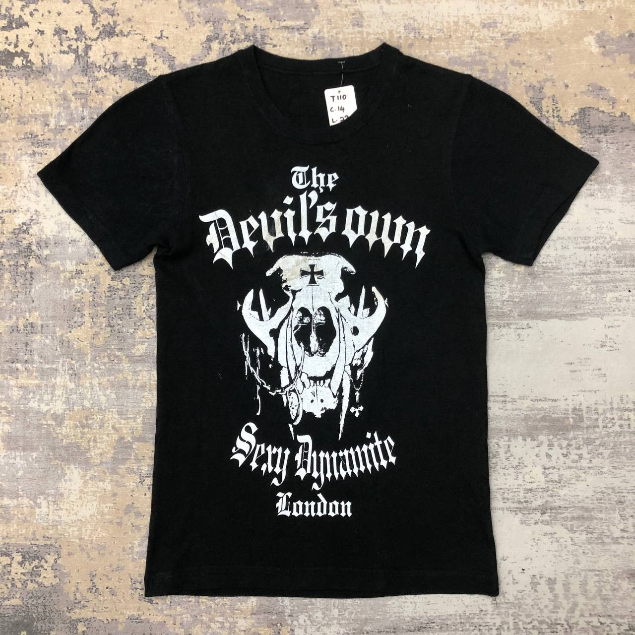 image of T110 The Devil’S Own X Sexy Dynamite London Punk Tee in Black, Women's (Size XS)