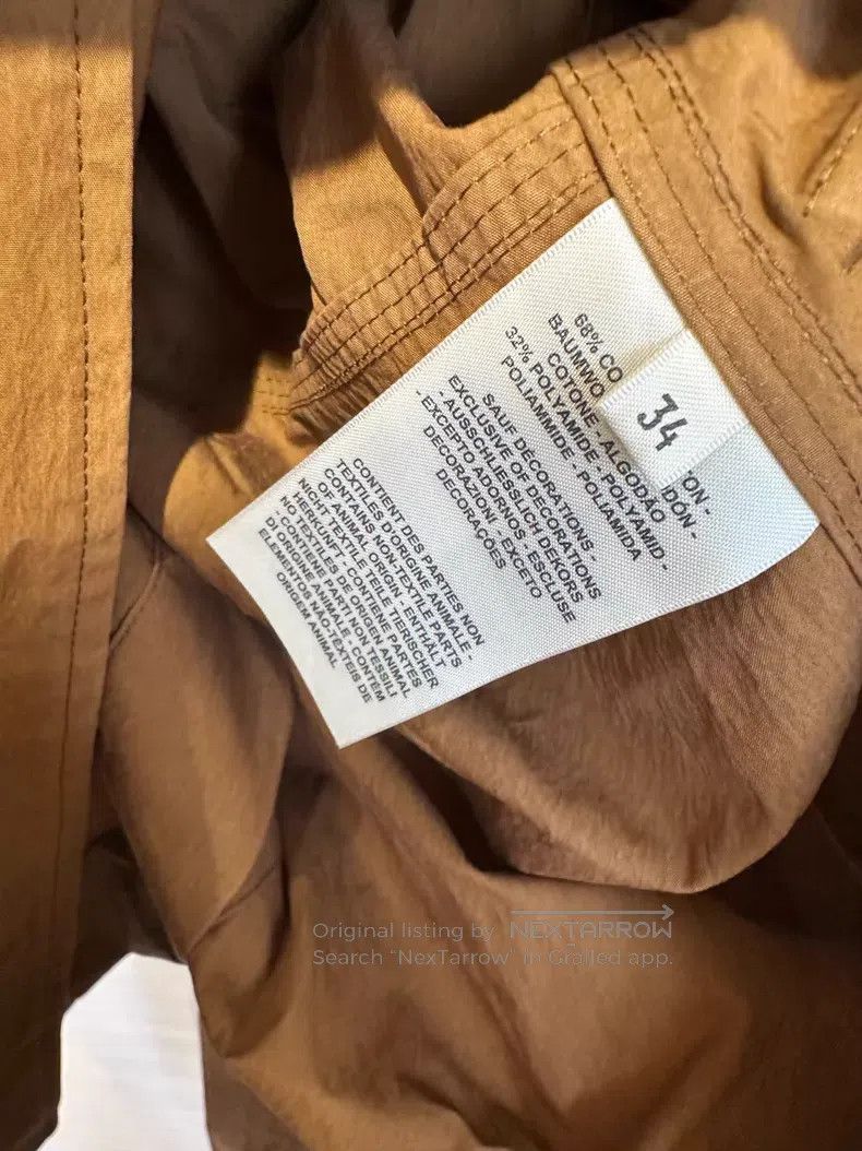 Hermes Hermes 26 Spring/Summer Caramel Color Trench Coat Size XXS / US 00 / IT 34 - 4 Thumbnail