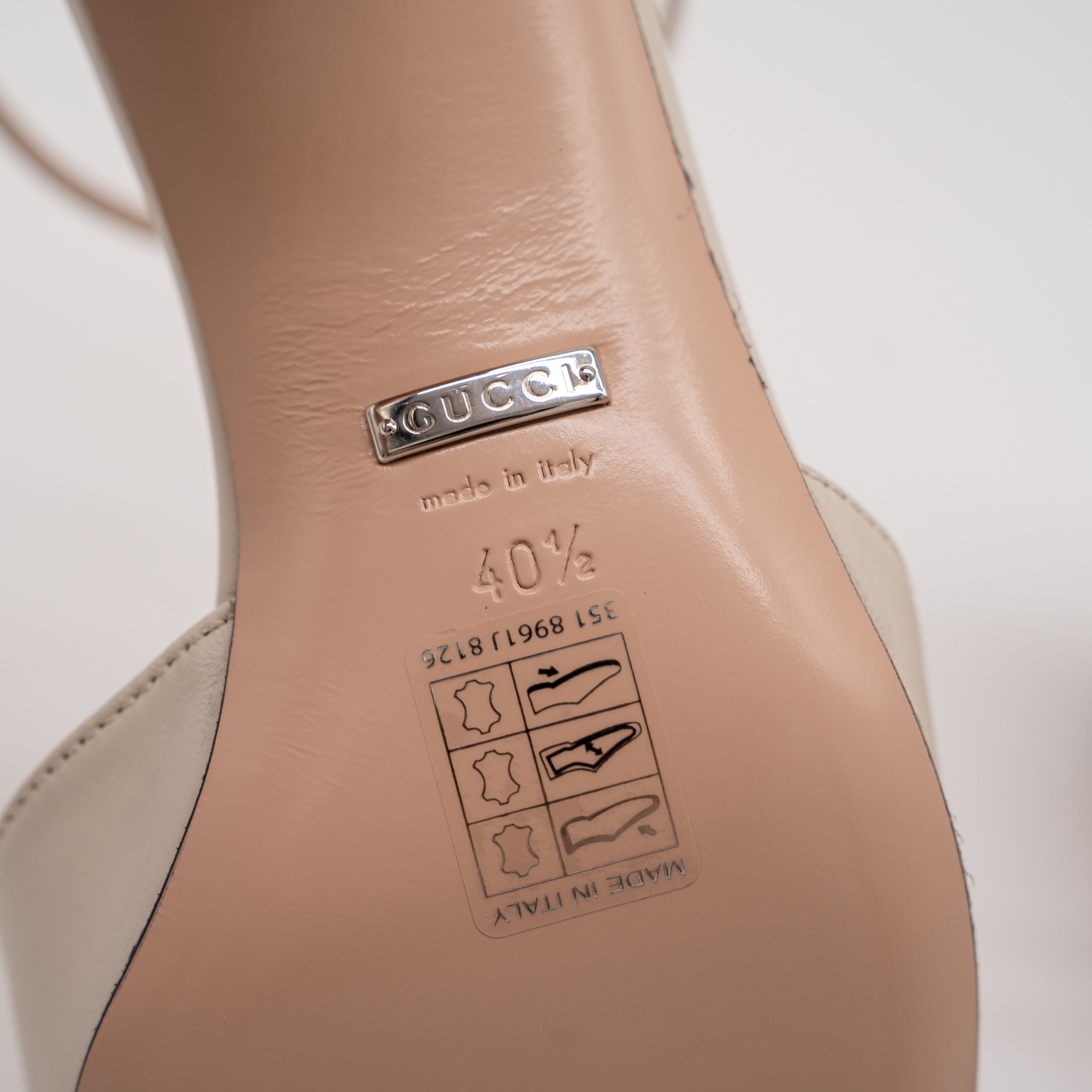 Gucci 40.5G 10.5 US Gucci GG Slingback Pump T-Strap White Size US 10.5 / IT 40.5 - 10 Thumbnail