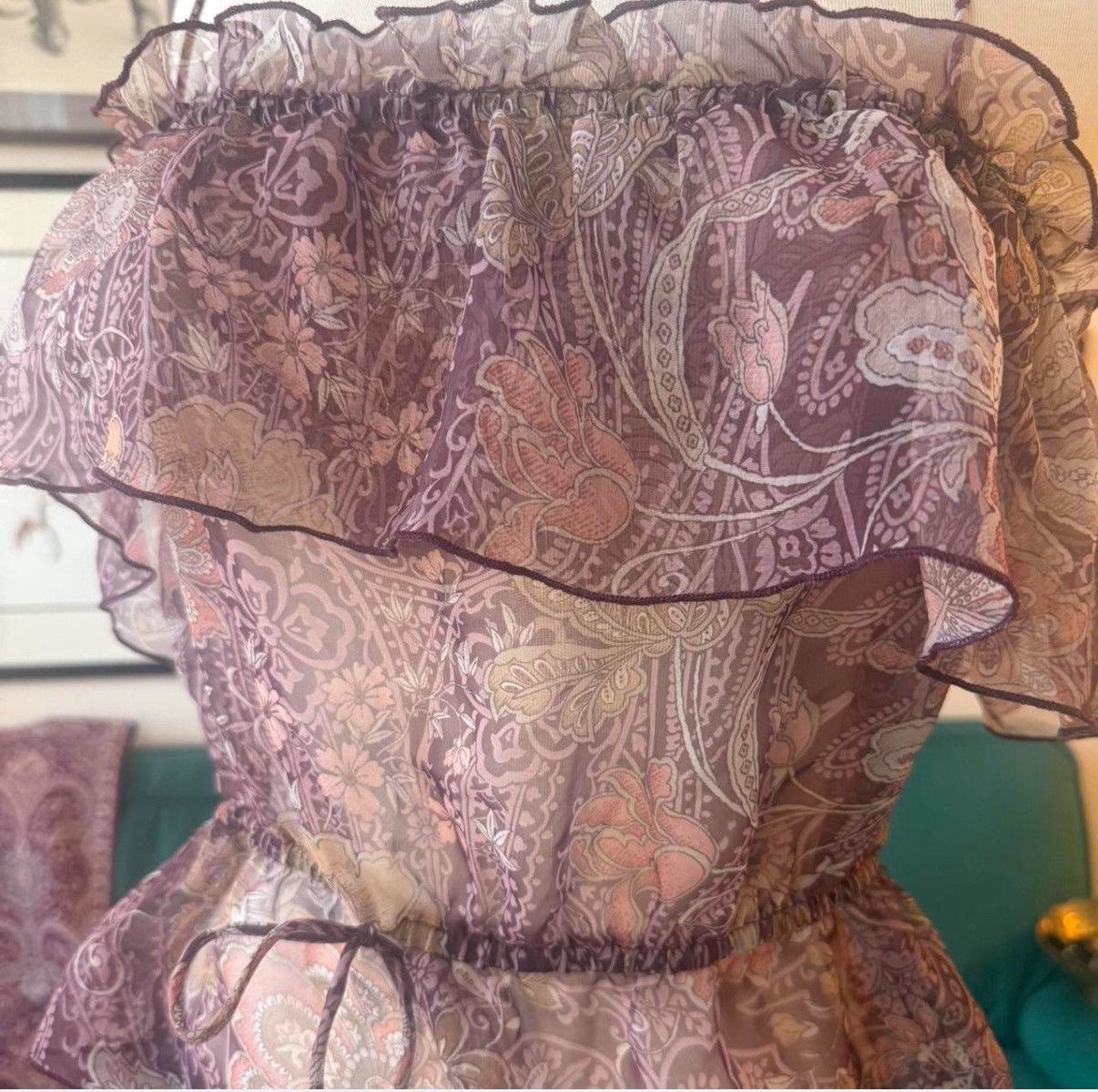 Other Baby Phat Sheer Paisley Top Size S / US 4 / IT 40 - 3 Thumbnail