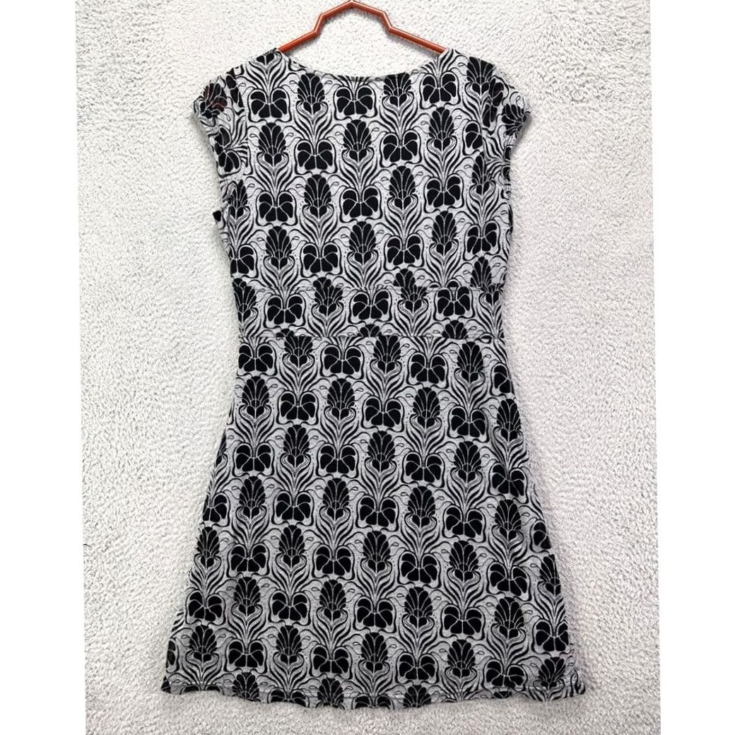 Merrell Merrell Dress Womens M Black Geometric Cap Sleeve Mini Athletic Short Dress Wick Crew Neck Vintage No Size M / US 6-8 / IT 42-44 - 2 Thumbnail