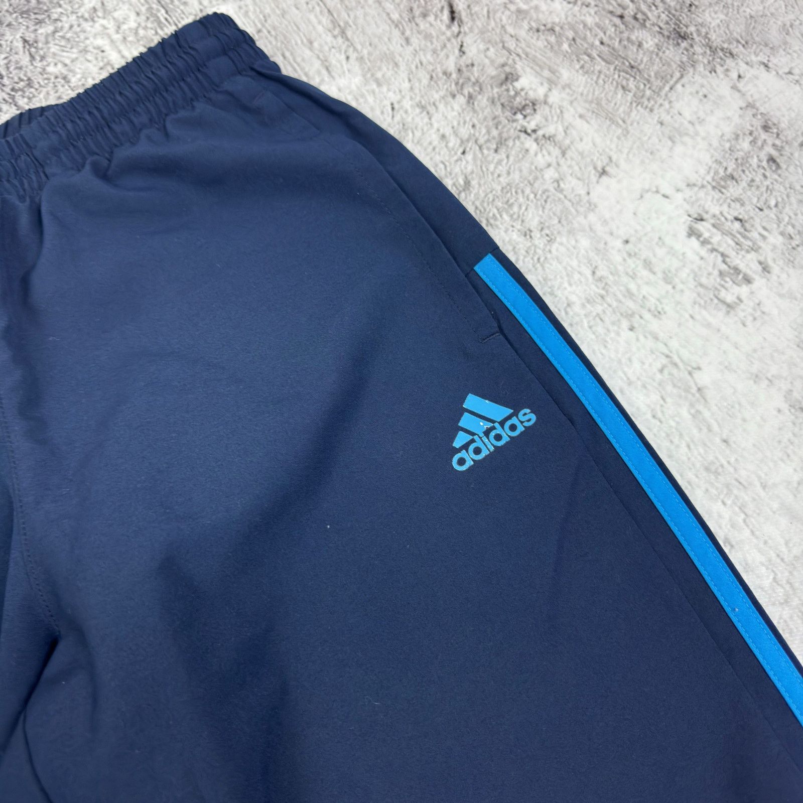Adidas Adidas Navy Blue Logo Straight Leg Track Pant Small Size US 30 / EU 46 - 6 Thumbnail