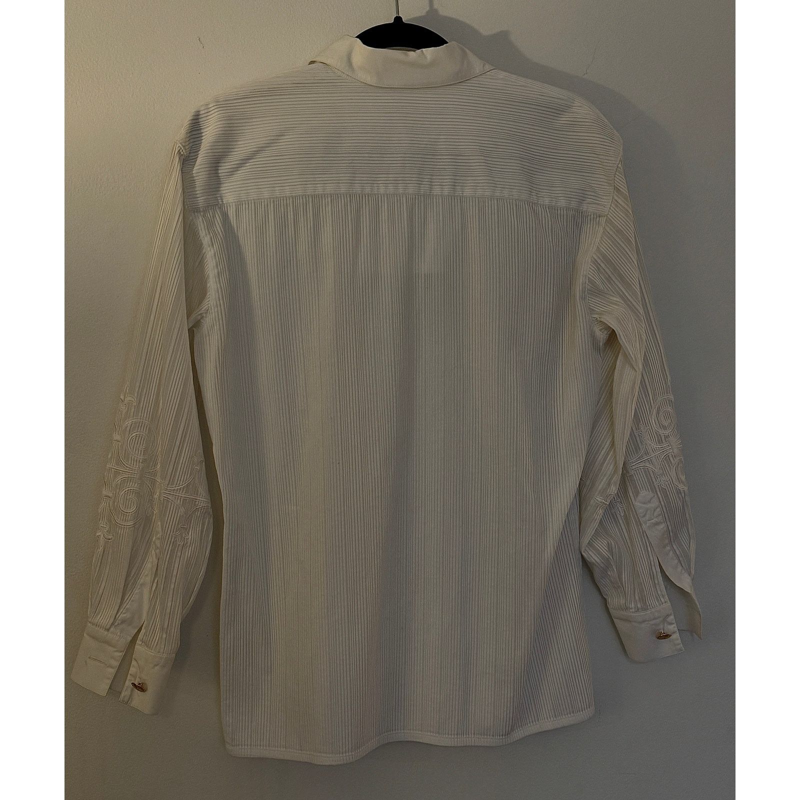 Escada Escada White Cotton Blouse Shirt Size US S / EU 44-46 / 1 - 4 Thumbnail