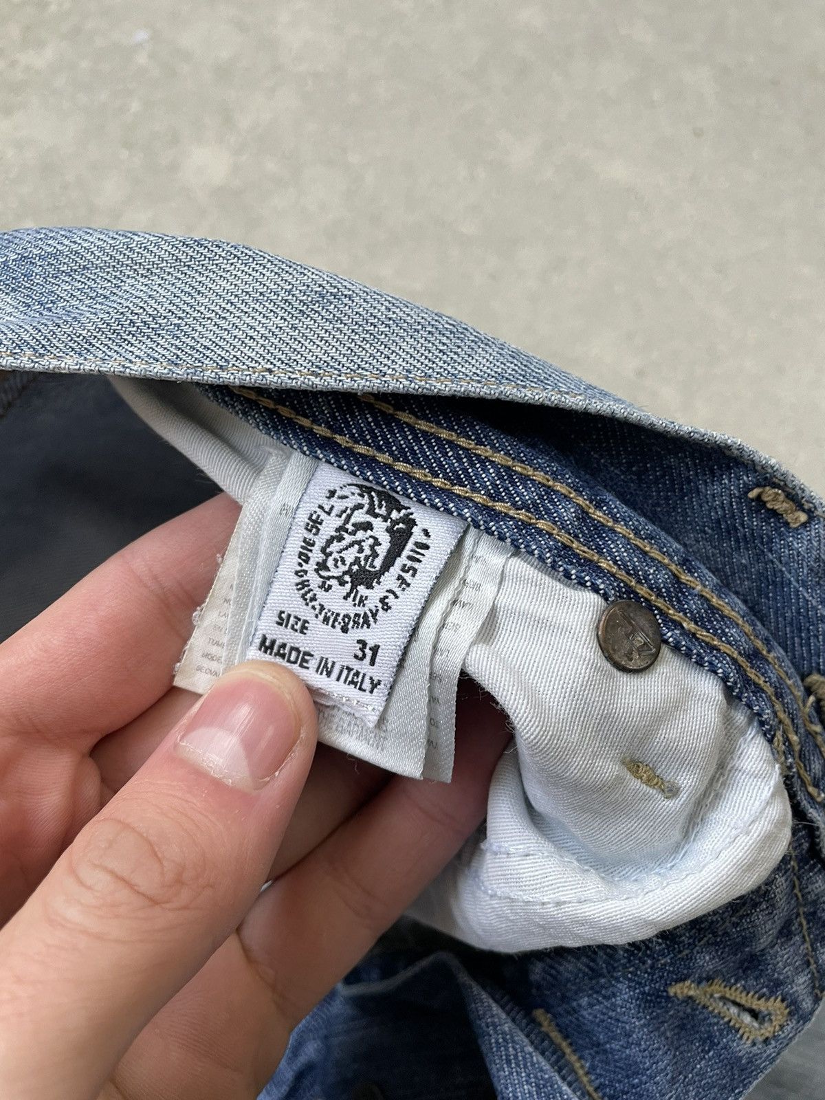 Diesel × Vintage Vintage Diesel distressed denim jeans stacked Size US 31 - 6 Thumbnail