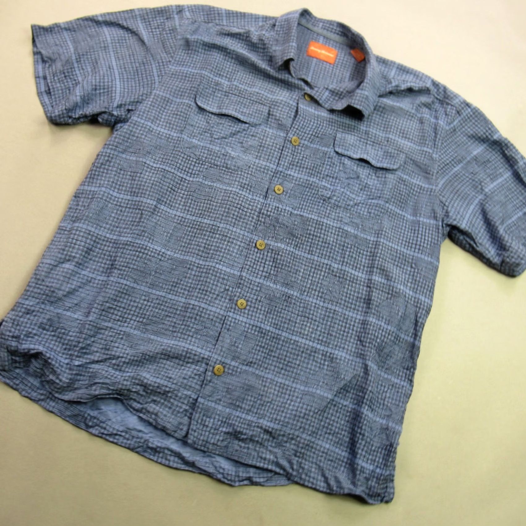 Tommy Bahama Tommy Bahama Shirt Mens Large Short Sleeve Button Front Casual Plaid Blue Size US L / EU 52-54 / 3 - 2 Thumbnail