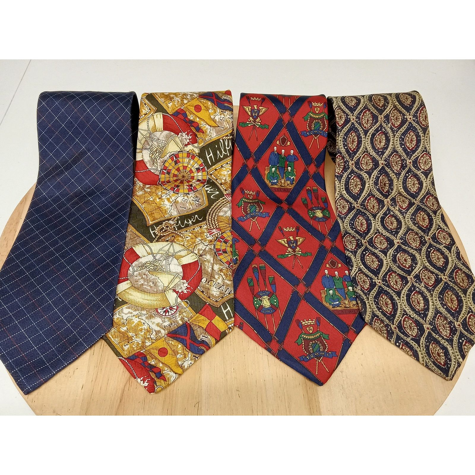 Tommy Hilfiger Set Of 4 Vintage Tommy Hilfiger Ties Men's 100% Silk USA Size ONE SIZE - 2 Thumbnail