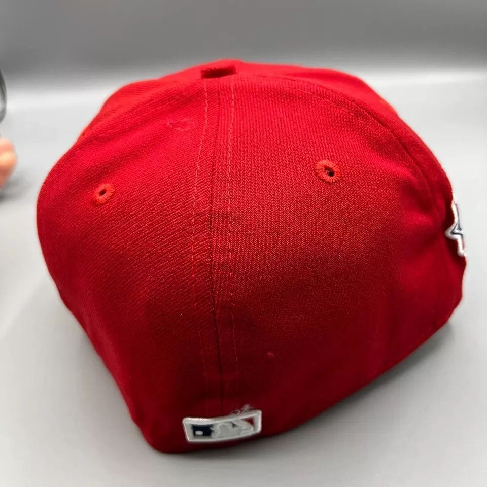 New Era Cleveland Indians Guardians Hat Men 7 1/8 Red Fitted New Size ONE SIZE - 4 Thumbnail