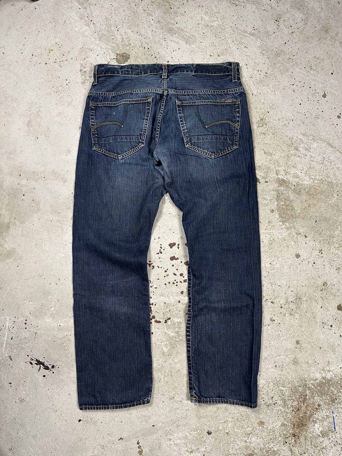G-Star × Japanese Brand × Vintage Vintage Y2K G Star Raw 3301 Straight Denim Pants Jeans Size US 34 / EU 50 - 2 Thumbnail