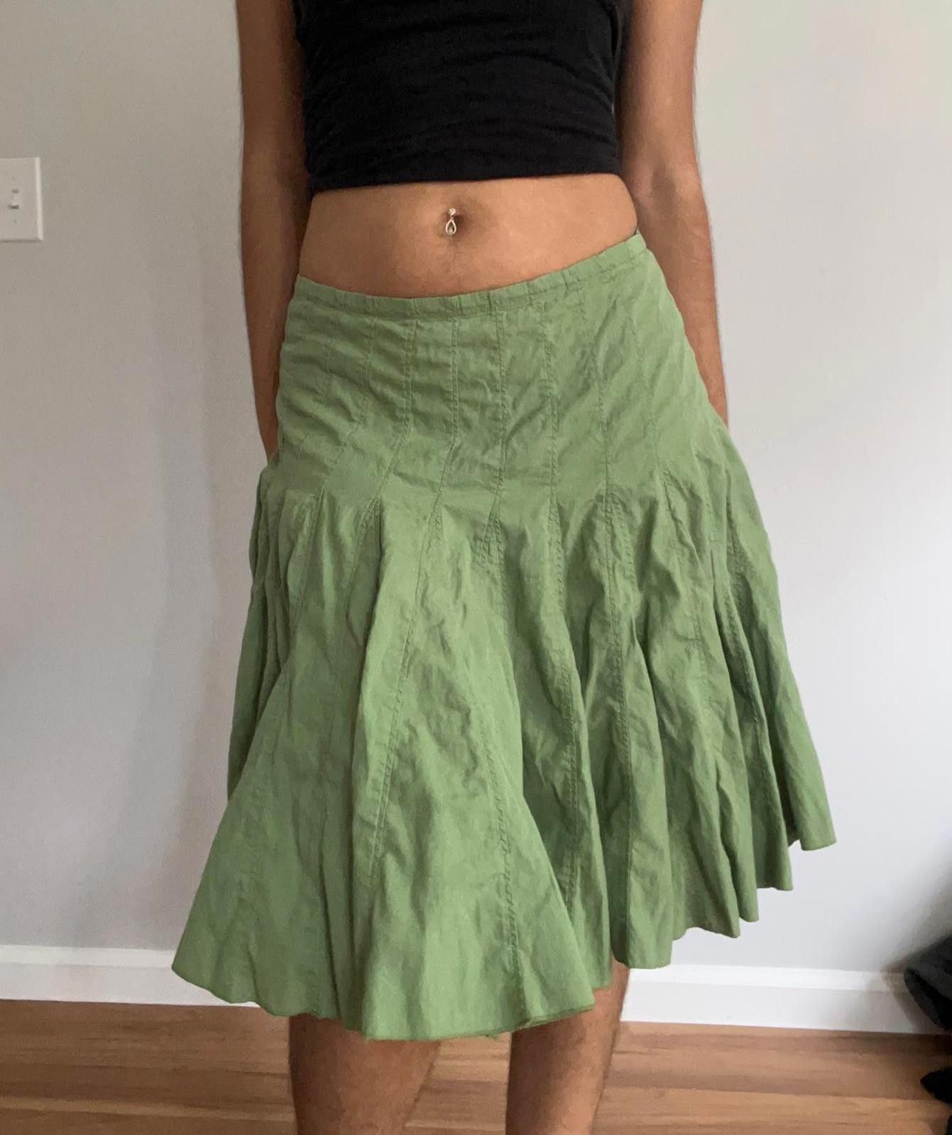 Other Women’s green cotton pleated skirt Size 27" / US 4 / IT 40 - 5 Thumbnail