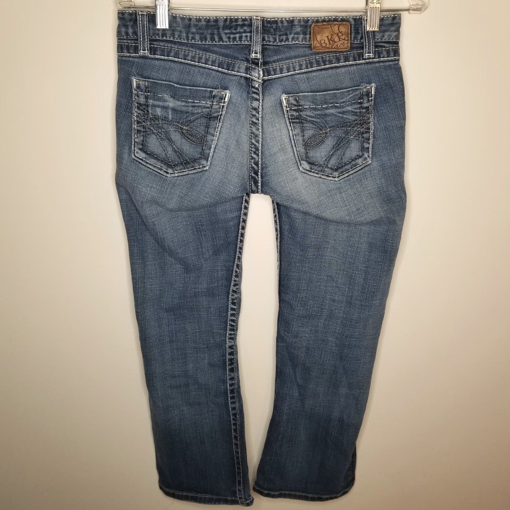 Vintage Buckle BKE Stella Jeans Women Distressed Stretch Bootcut Size 28 Blue Womens Size 28" / US 6 / IT 42 - 5 Thumbnail