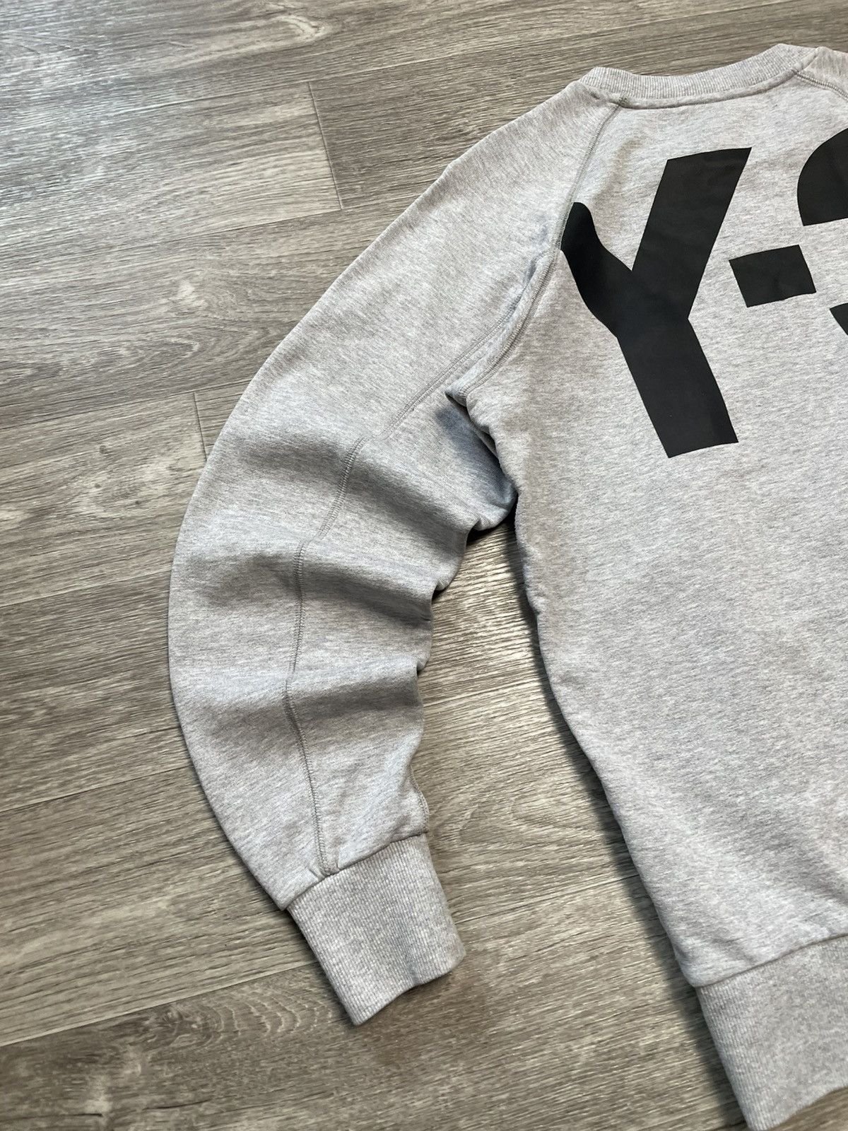 Yohji Yamamoto Yohji Yamamoto x Adidas Y-3 Big Logo Gray Sweatshirt Size US M / EU 48-50 / 2 - 18 Thumbnail