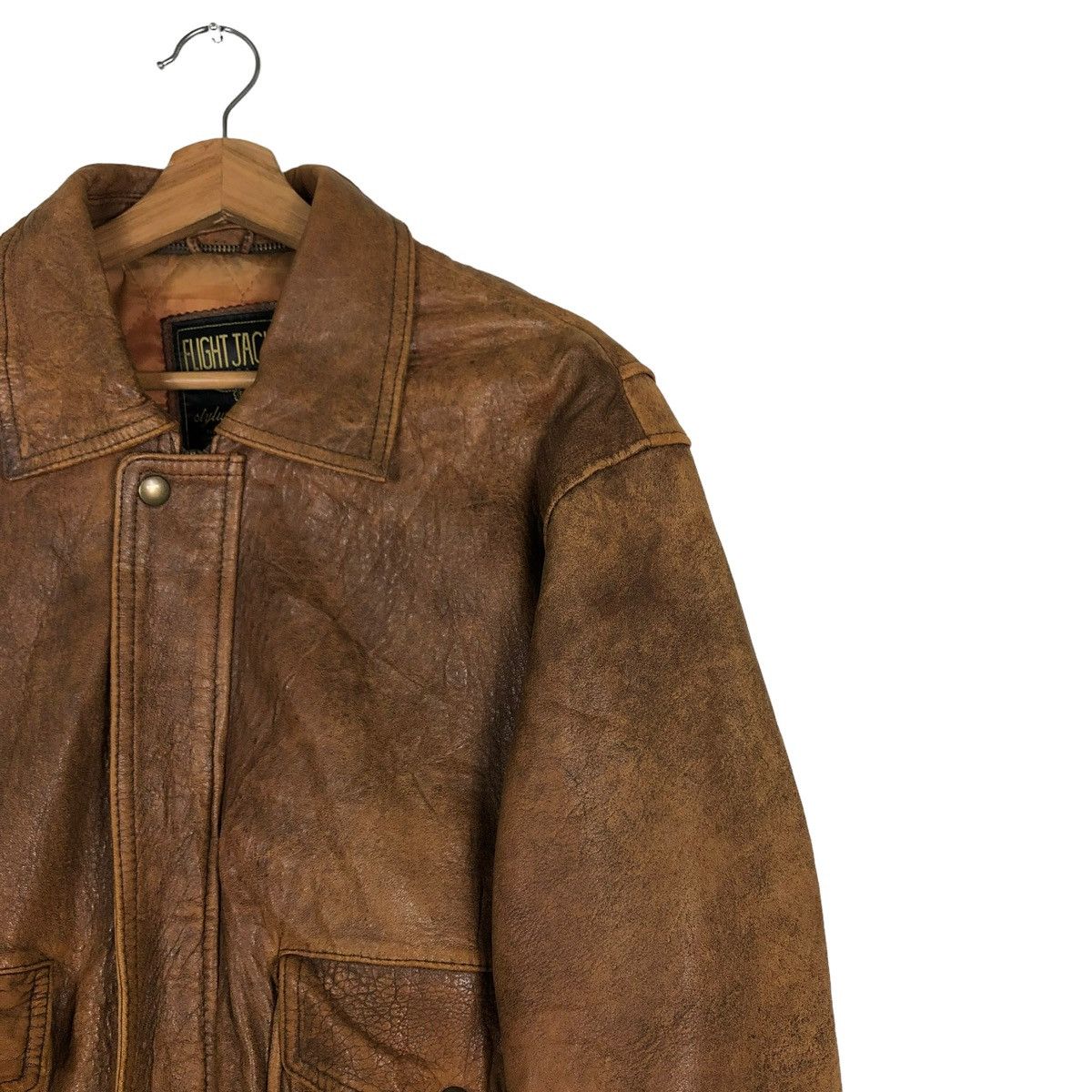 Vintage 🔥VINTAGE LEATHER FLIGHT JACKET USA STYLEWEAR LEATHER Size US L / EU 52-54 / 3 - 4 Thumbnail
