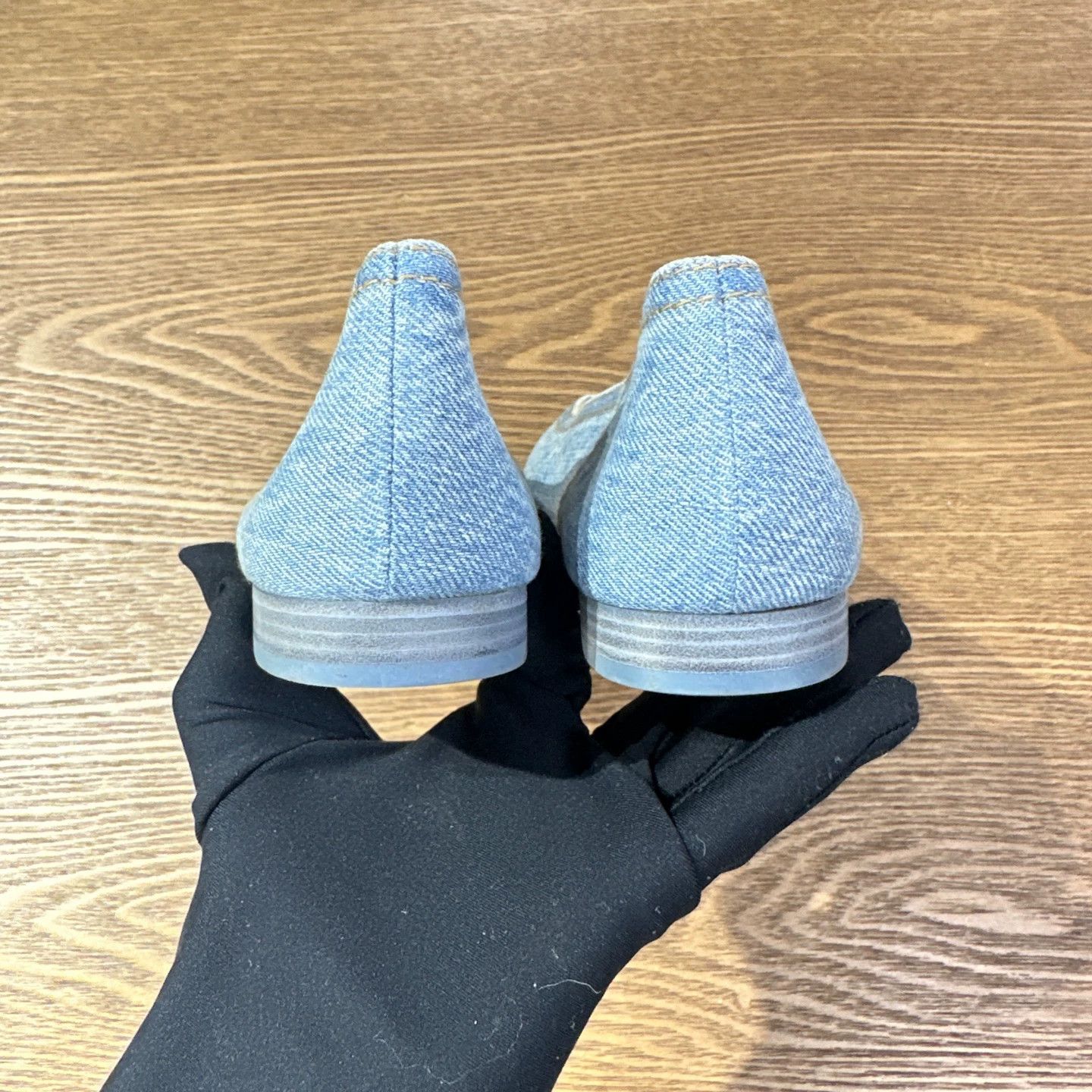 Chanel Chanel apr254 unused denim blue ballet flats 38 Size US 7.5 / IT 37.5 - 5 Thumbnail