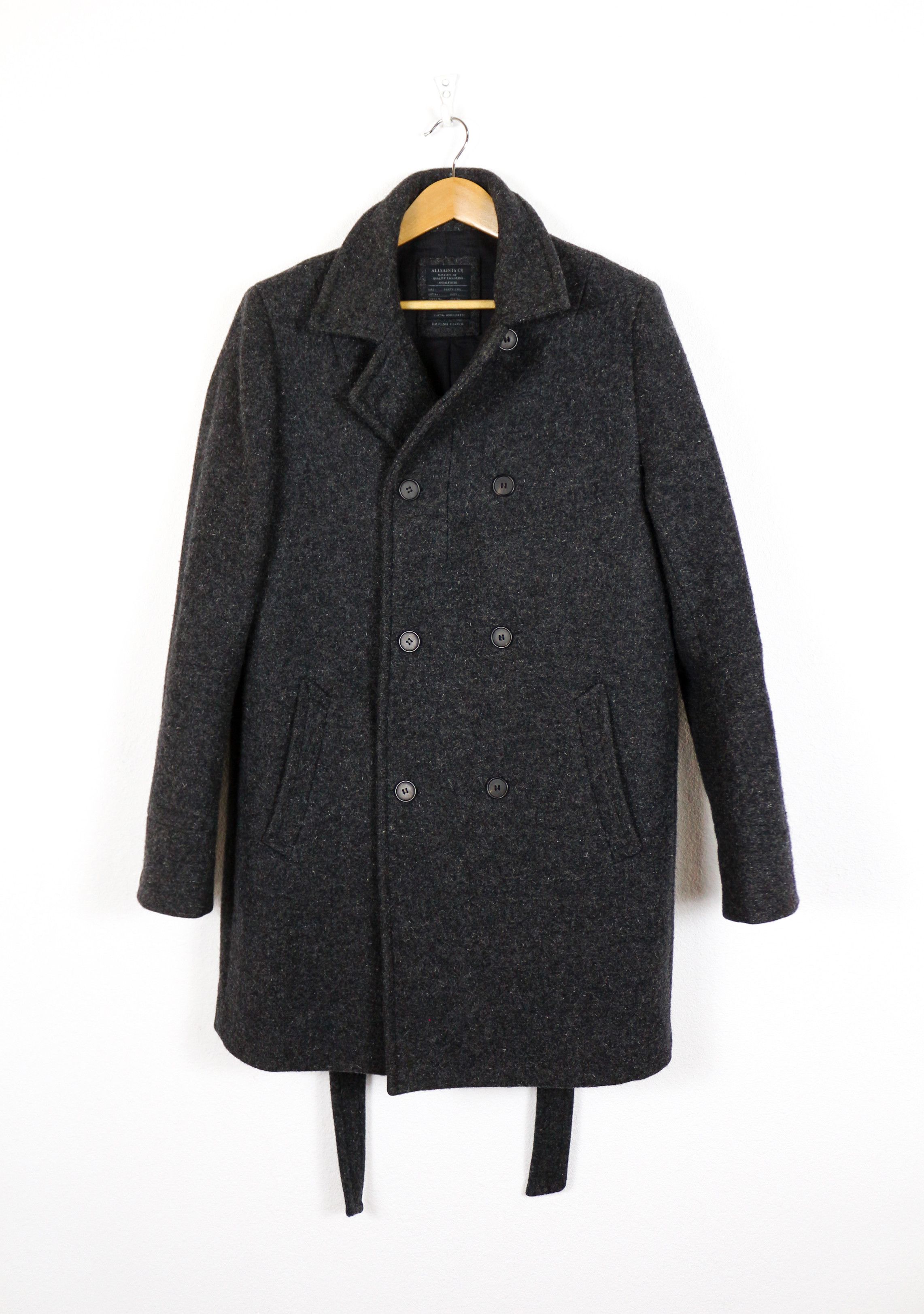 Allsaints Allsaints Double Breasted Gable Wool Coat Size US S / EU 44-46 / 1 - 1 Thumbnail