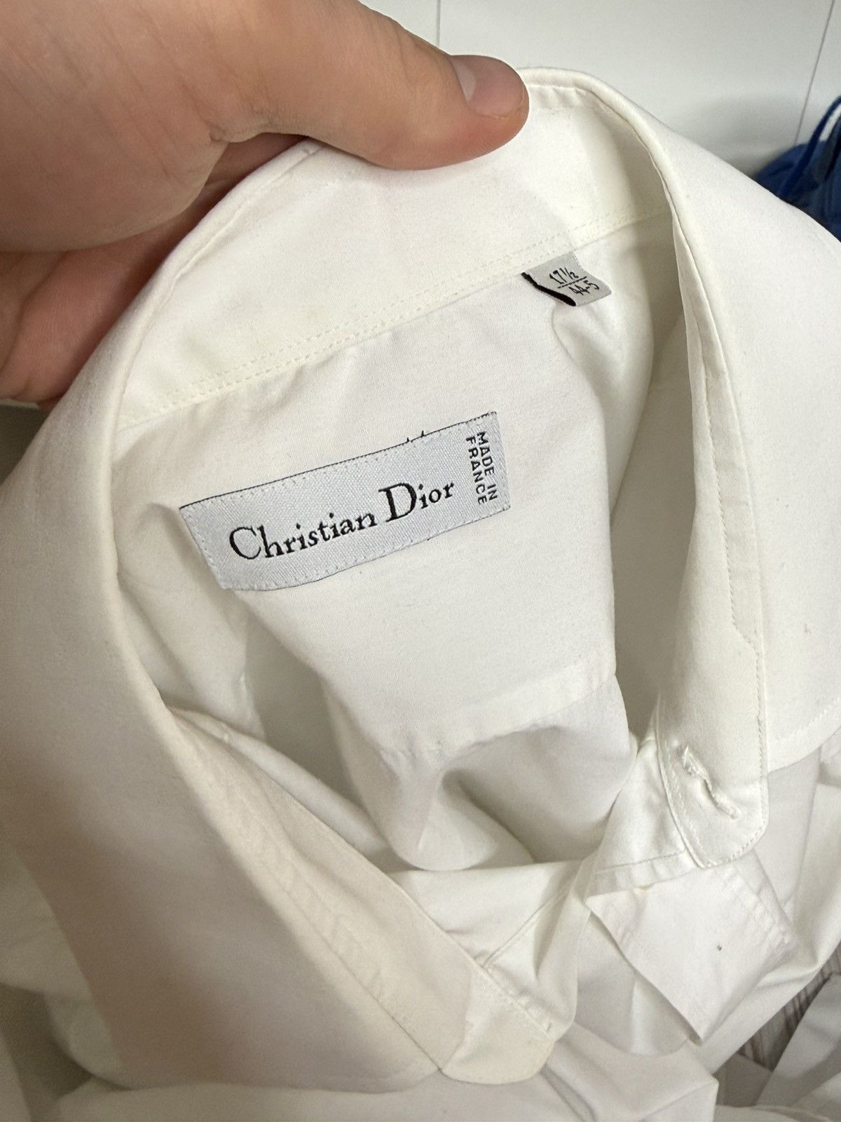 Christian Dior Monsieur Christian Dior vintage shirt size 17 1/2 44-5 Size 44R - 15 Thumbnail