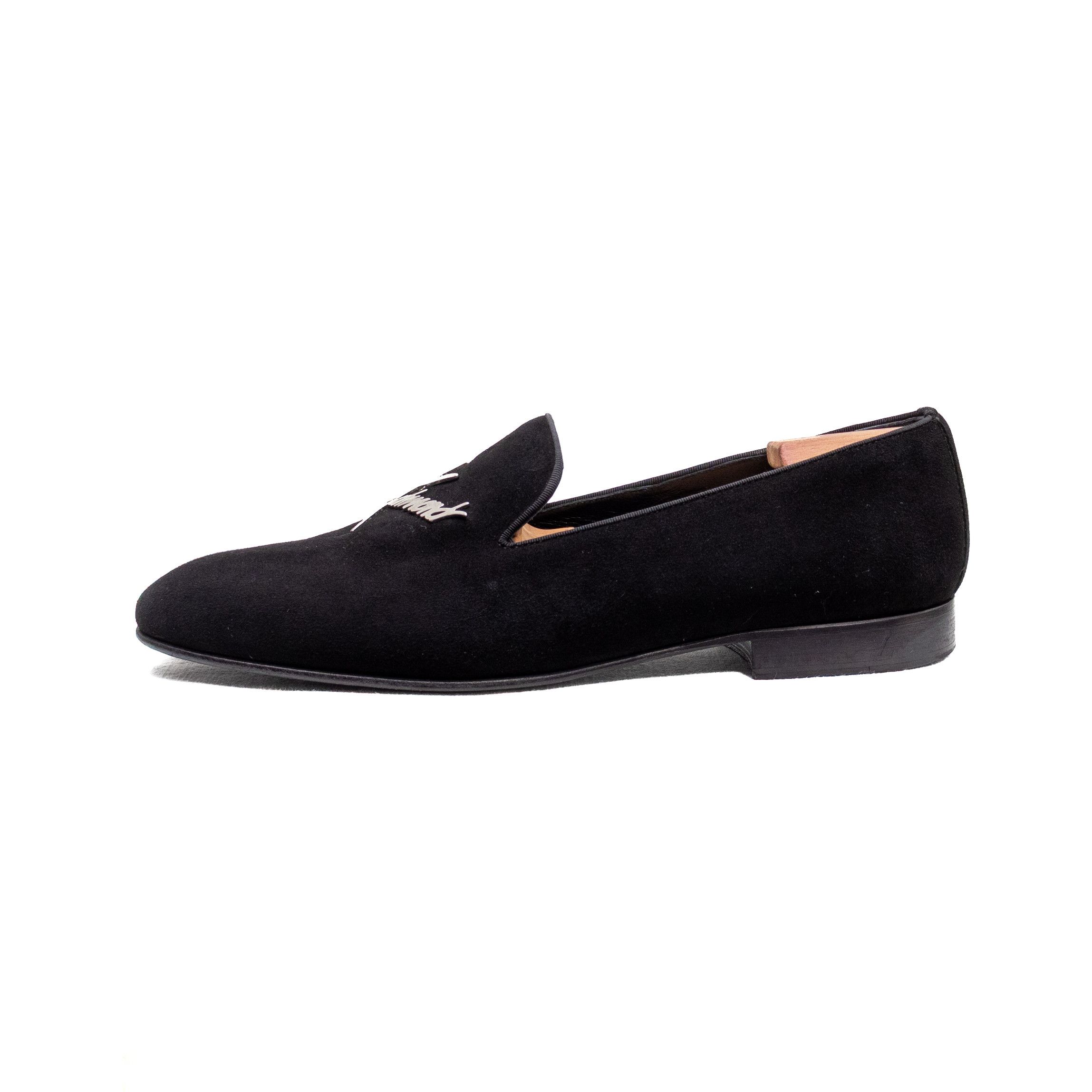 John Richmond John Richmond Men’s Black Suede Loafers – Metal Logo SZ 10 Size US 10 / EU 43 - 2 Thumbnail