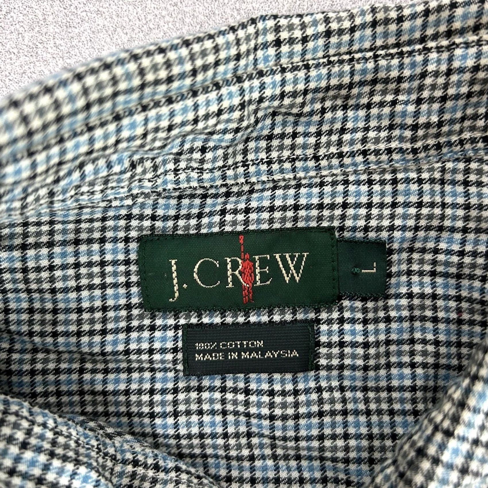 J.Crew VINTAGE J.CREW Shirt Men Large Blue Black Plaid Oarsman Button Up Preppy Size US L / EU 52-54 / 3 - 3 Thumbnail