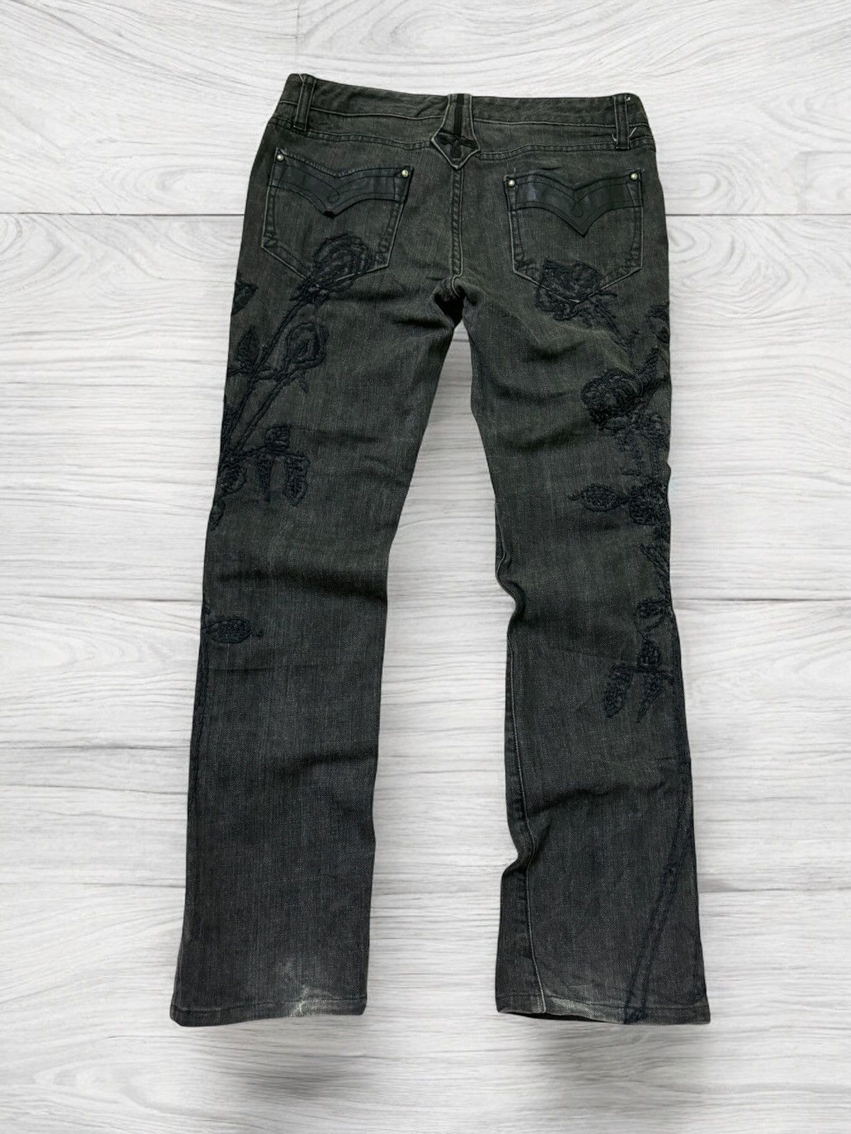 Hysteric Glamour × Japanese Brand × Vintage THE DEN IM LAB EMBROIDERY SKINNY LOW RISE DENIM Size US 30 / EU 46 - 2 Thumbnail