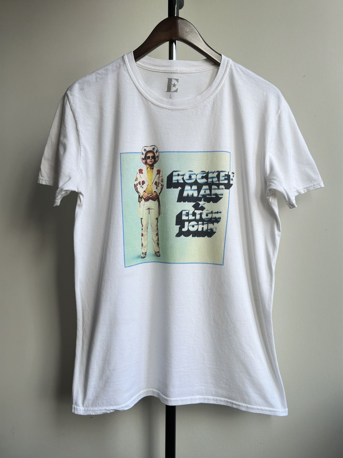 Band Tees × Vintage Vintage Elton John Rocket Man Graphic Tee Size US L / EU 52-54 / 3 - 1 Thumbnail