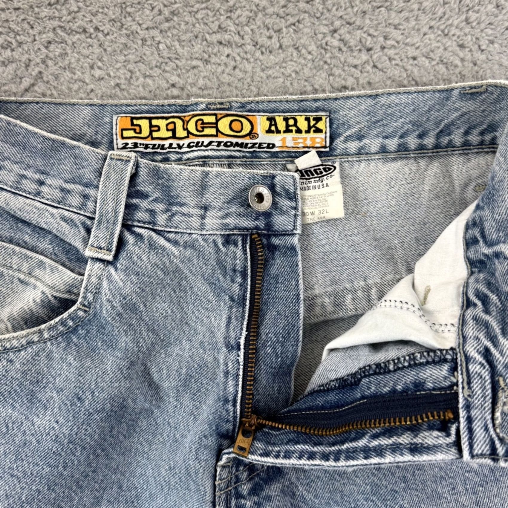 JNCO VINTAGE JNCO Jeans The Ark Mens 30x32 Blue Wide-Leg Baggy 90s Grunge Skate Denim Size US 30 / EU 46 - 5 Thumbnail